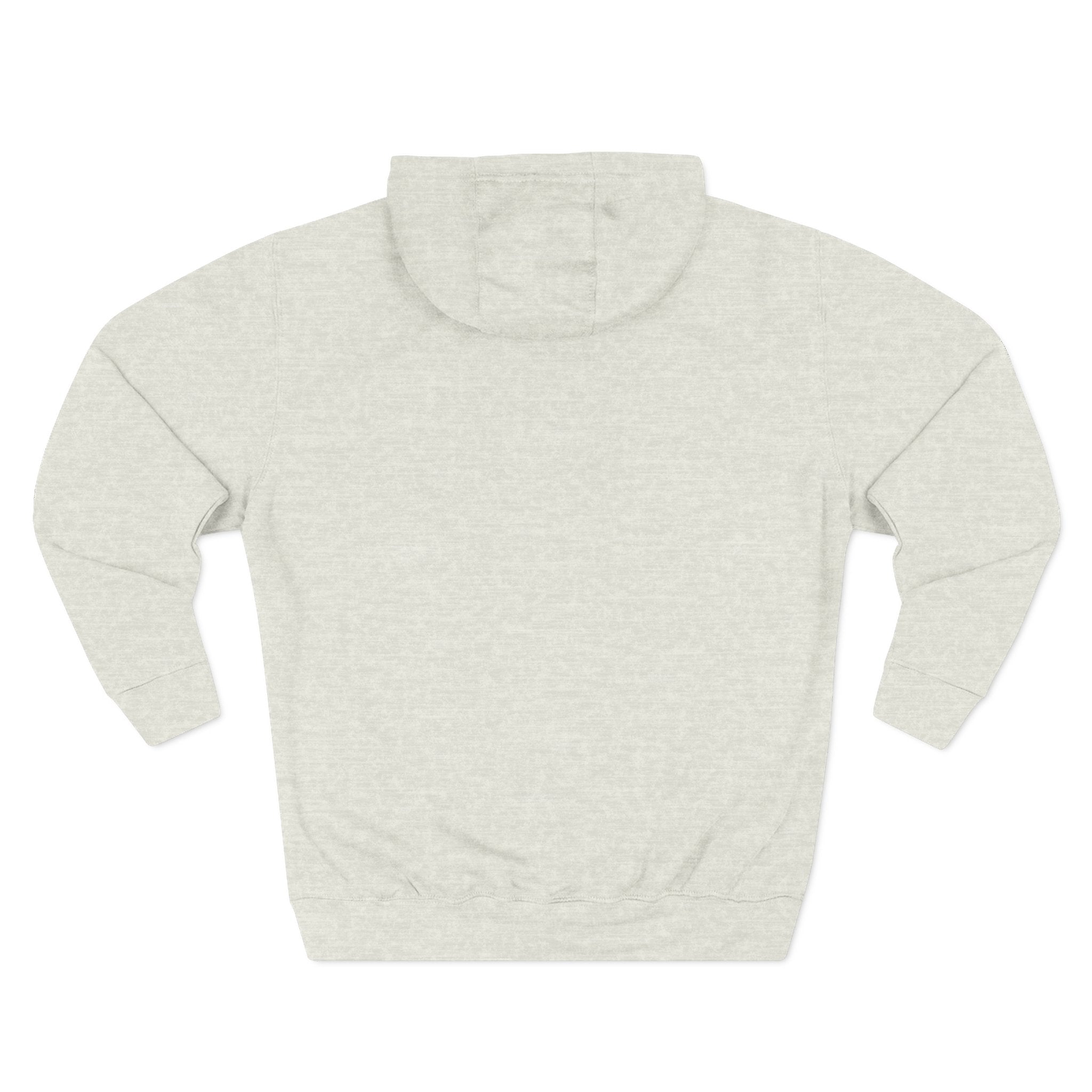 Blank White Hoodie — Customizable Three-Panel Fleece Pullover