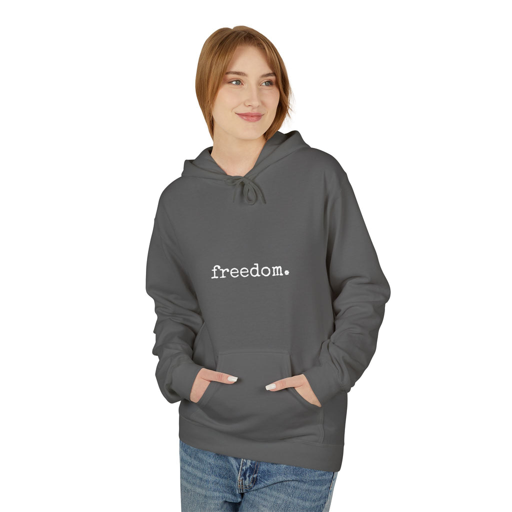 Classic White Hoodie — Unisex Midweight Fleece Pullover