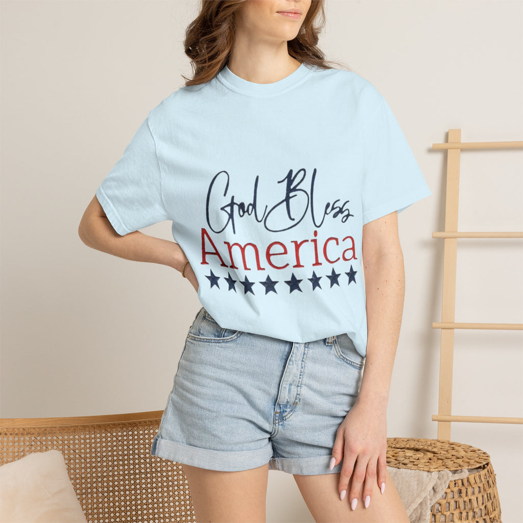 God Bless America T-Shirt — Patriotic Stars Tee for 4th of July