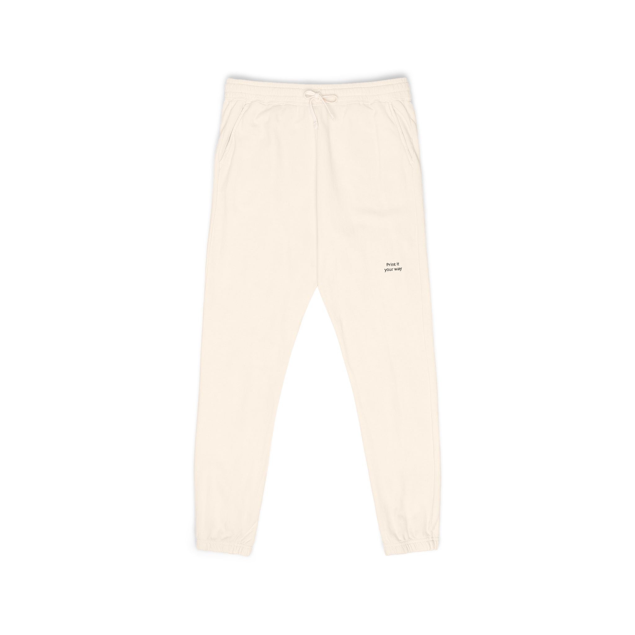 Garment-Dyed Fleece Sweatpants — Minimal Embroidered Joggers