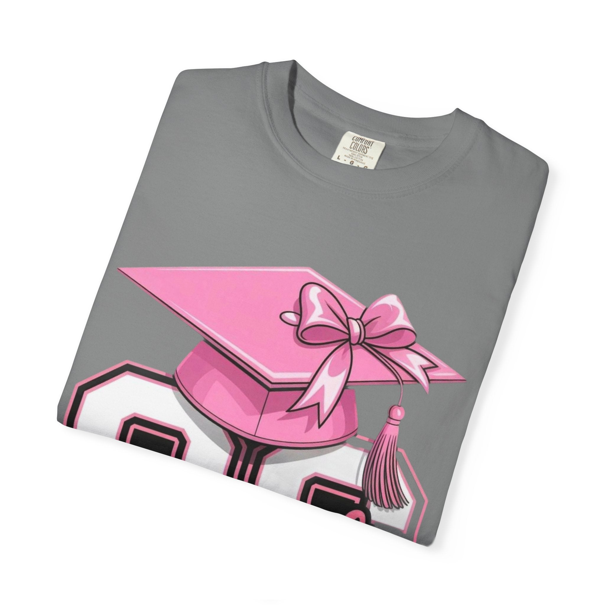 Class of 20 Graduation T-Shirt — Pink Cap & Tassel Senior Tee