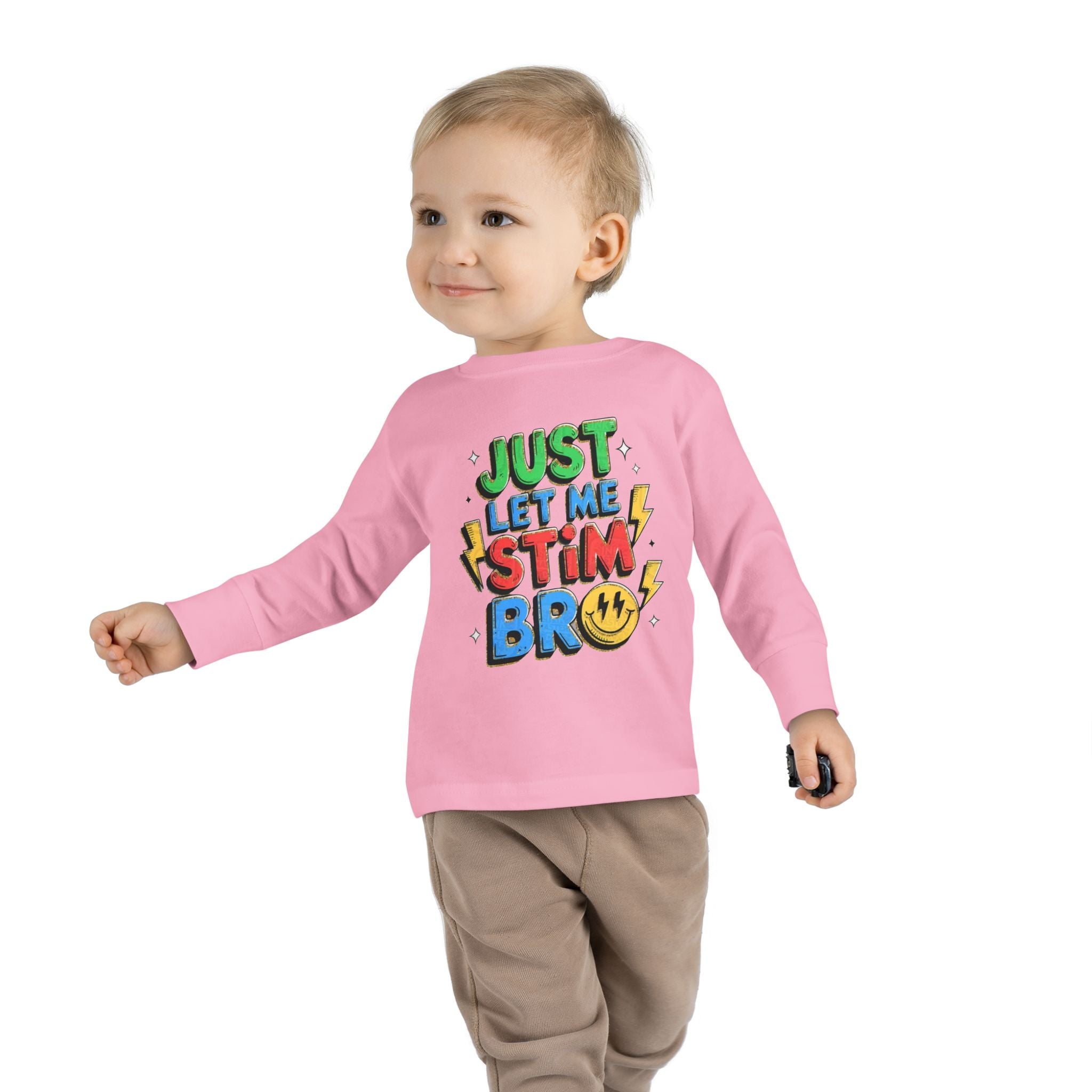 Just Let Me Stim Bro Toddler Long Sleeve Tee – Sensory-Friendly Autism Support Shirt