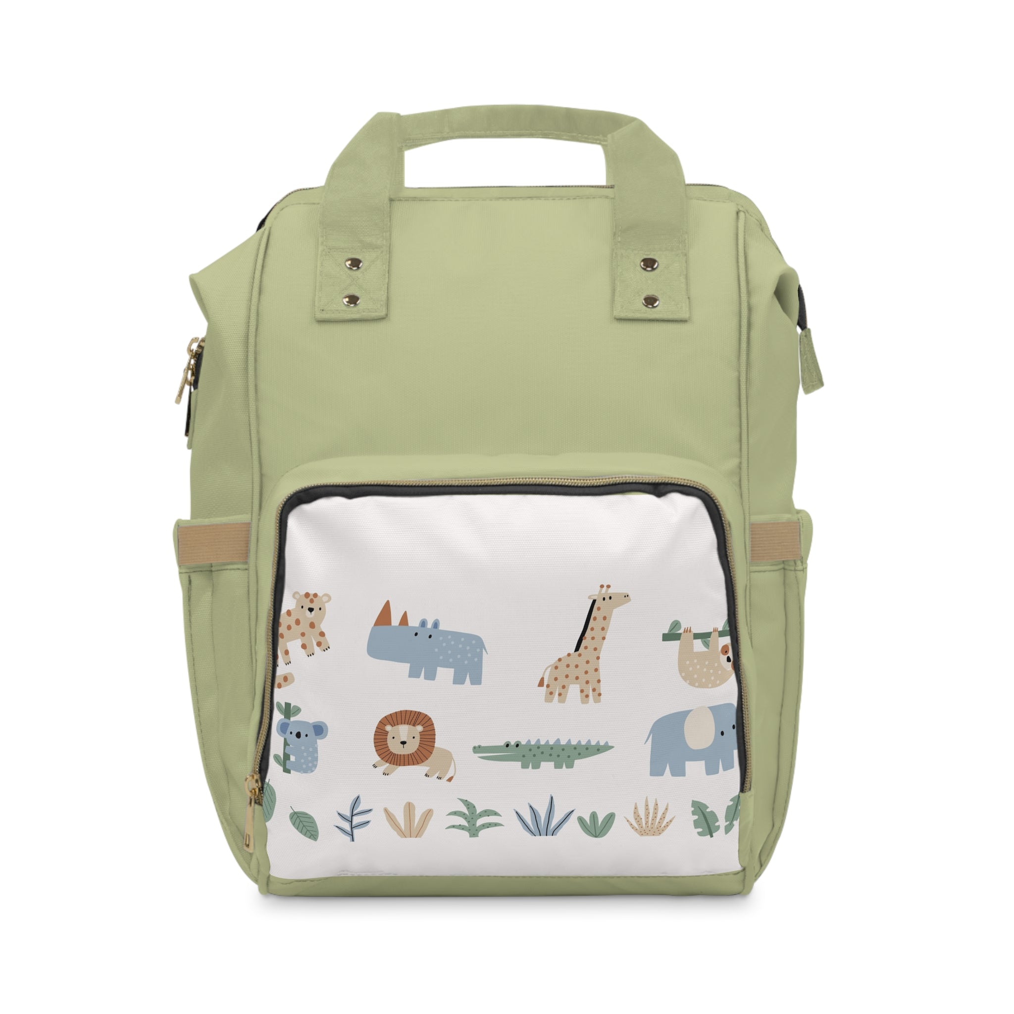 Dino Hello Multifunctional Diaper Backpack — Cute Jungle Baby Bag with Changing Station
