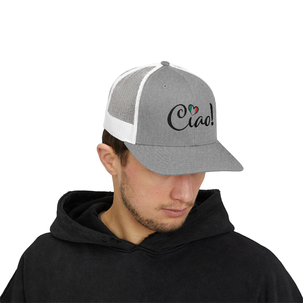 Ciao! Italian Flag Heart Snapback Cap