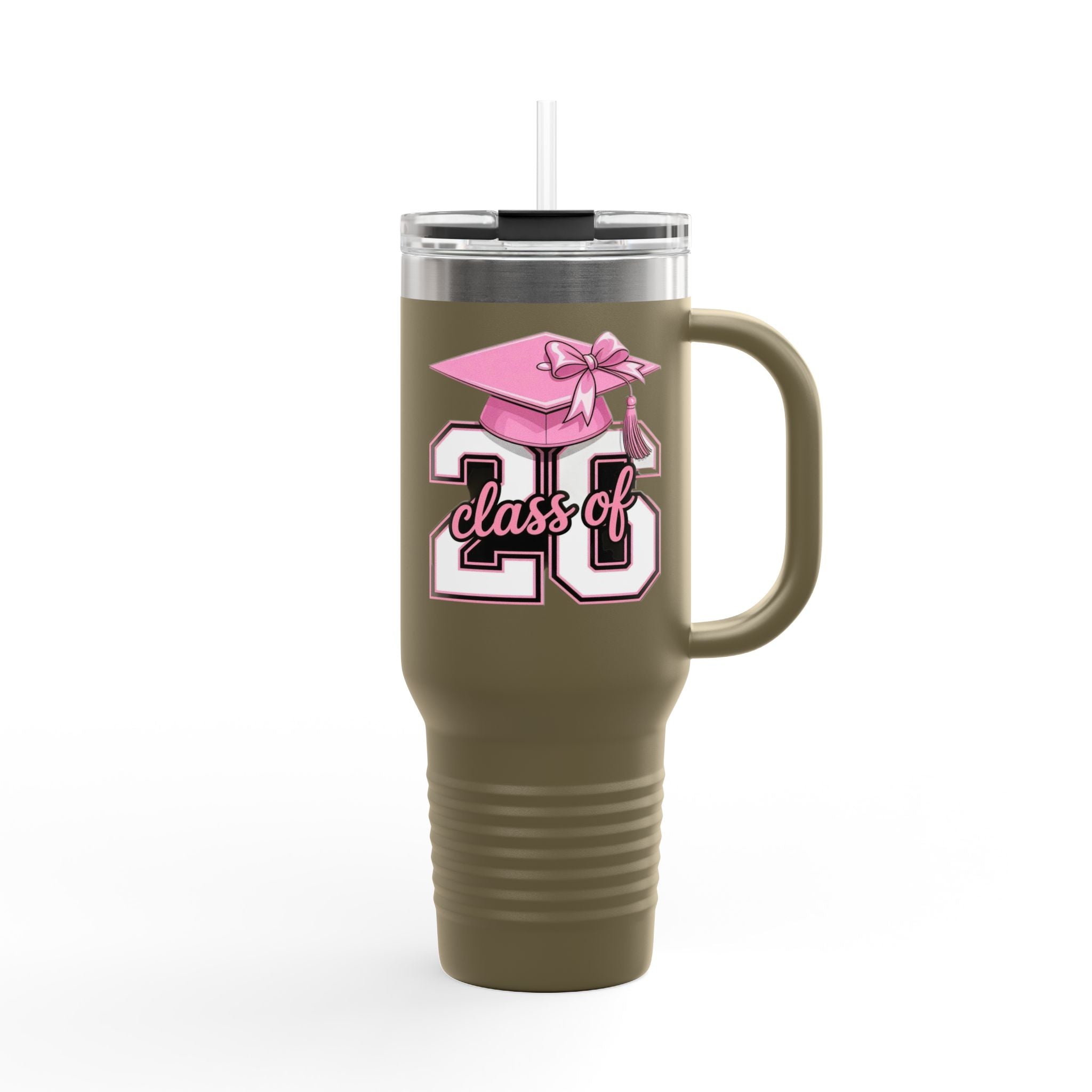 Class of ’20 Pink Graduation 40oz Insulated Travel Mug