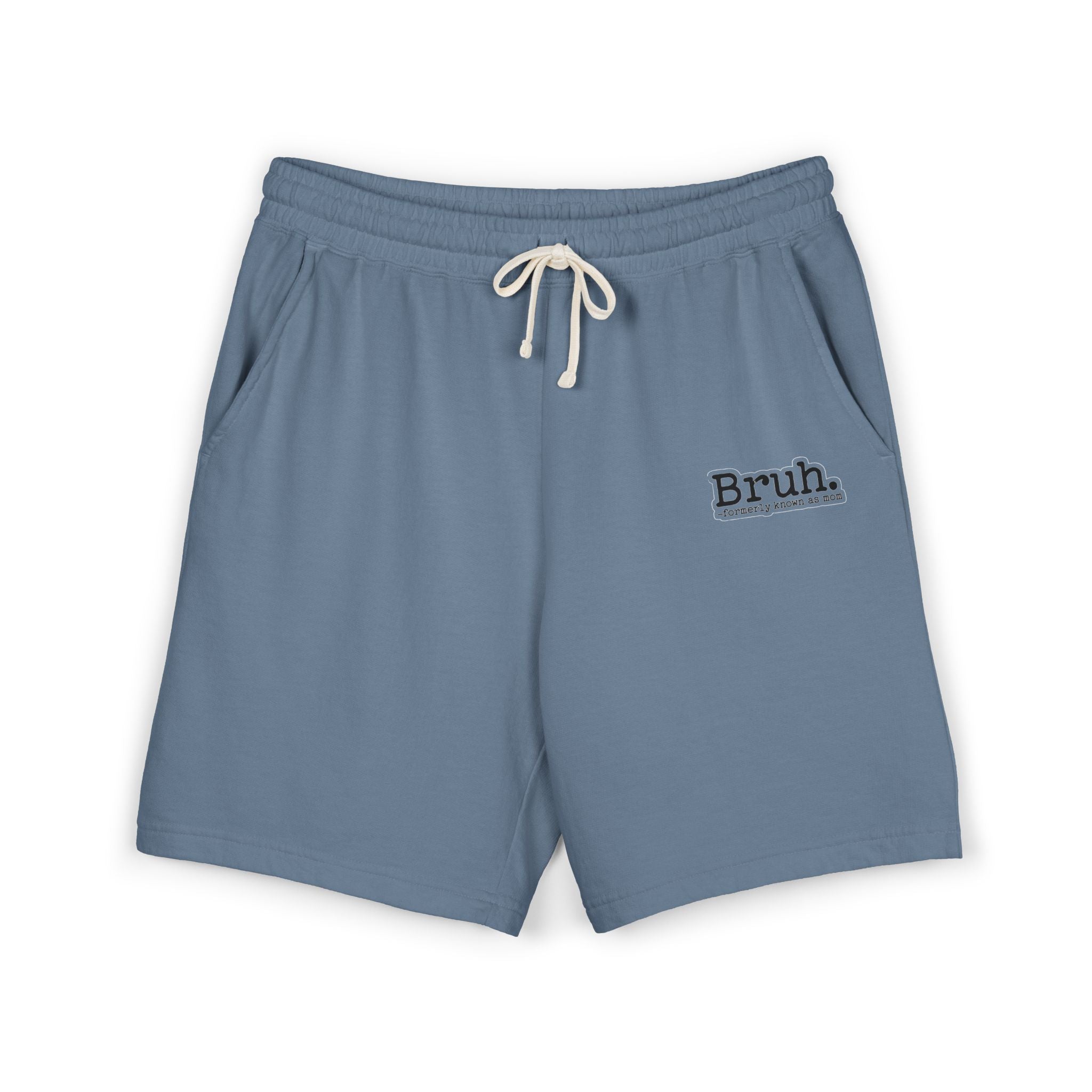 Bruh. Fleece Sweat Shorts — Lightweight Garment-Dyed Lounge Shorts