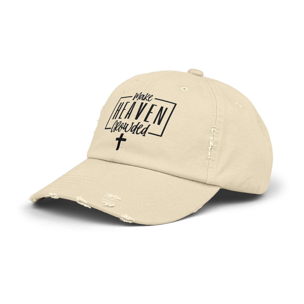 Make Heaven Crowded Distressed Baseball Cap