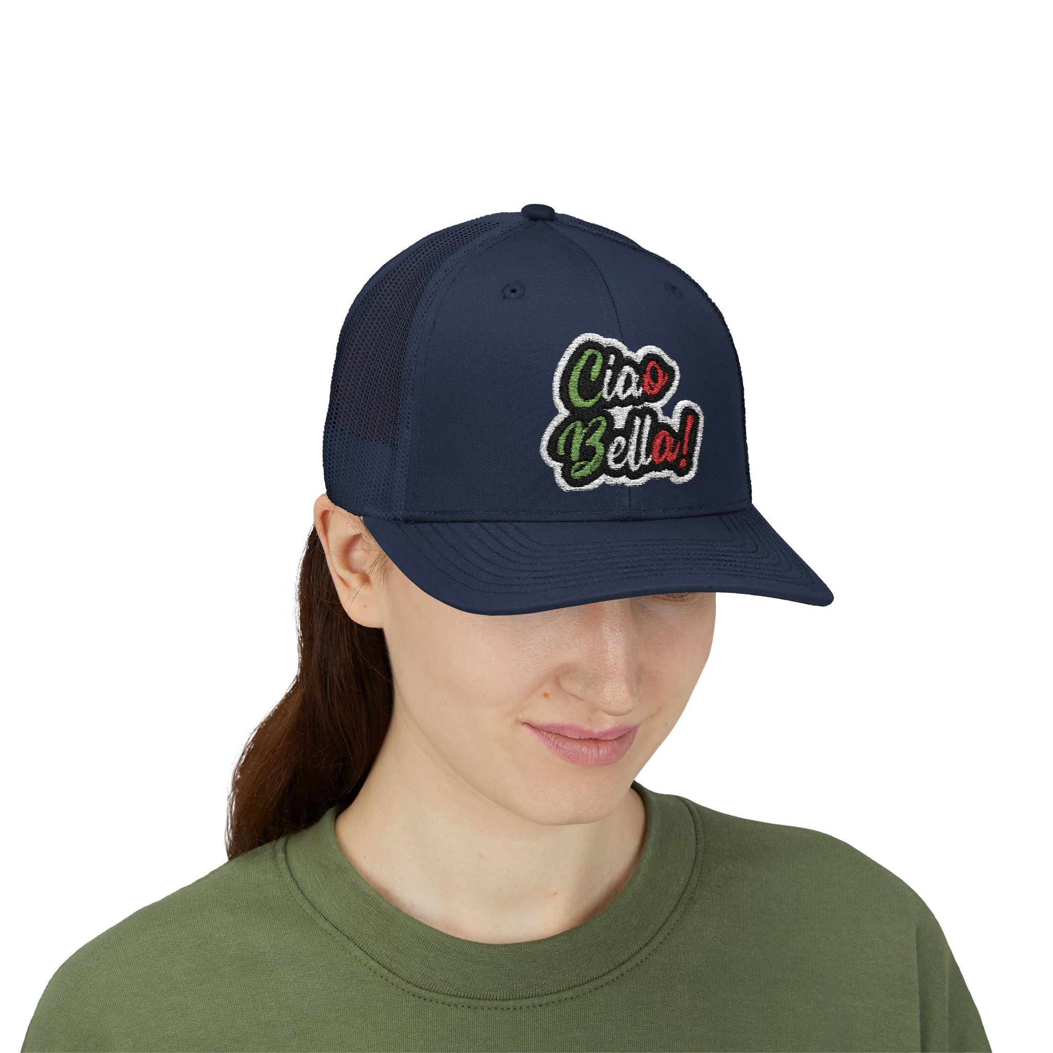 Ciao Bello Trucker Cap – Retro Italian Phrase Snapback