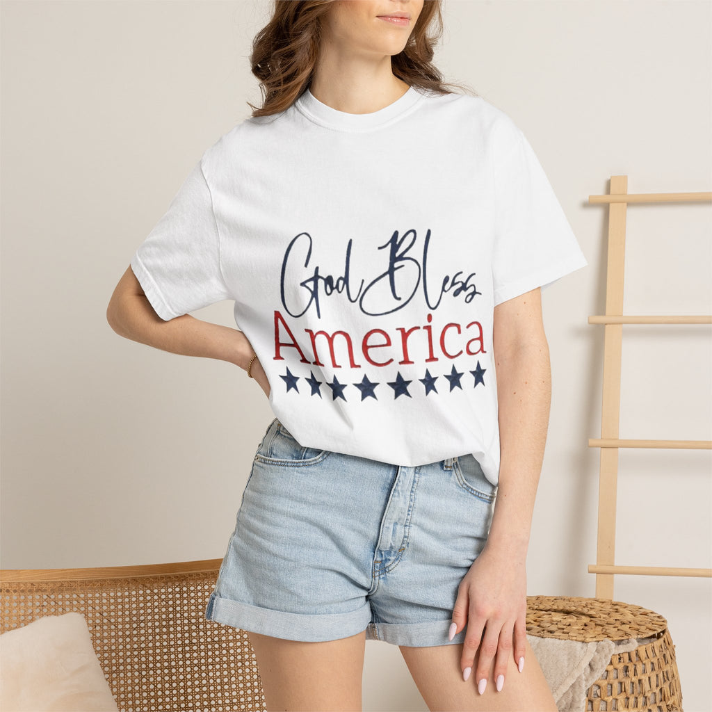 God Bless America T-Shirt — Patriotic Stars Tee for 4th of July