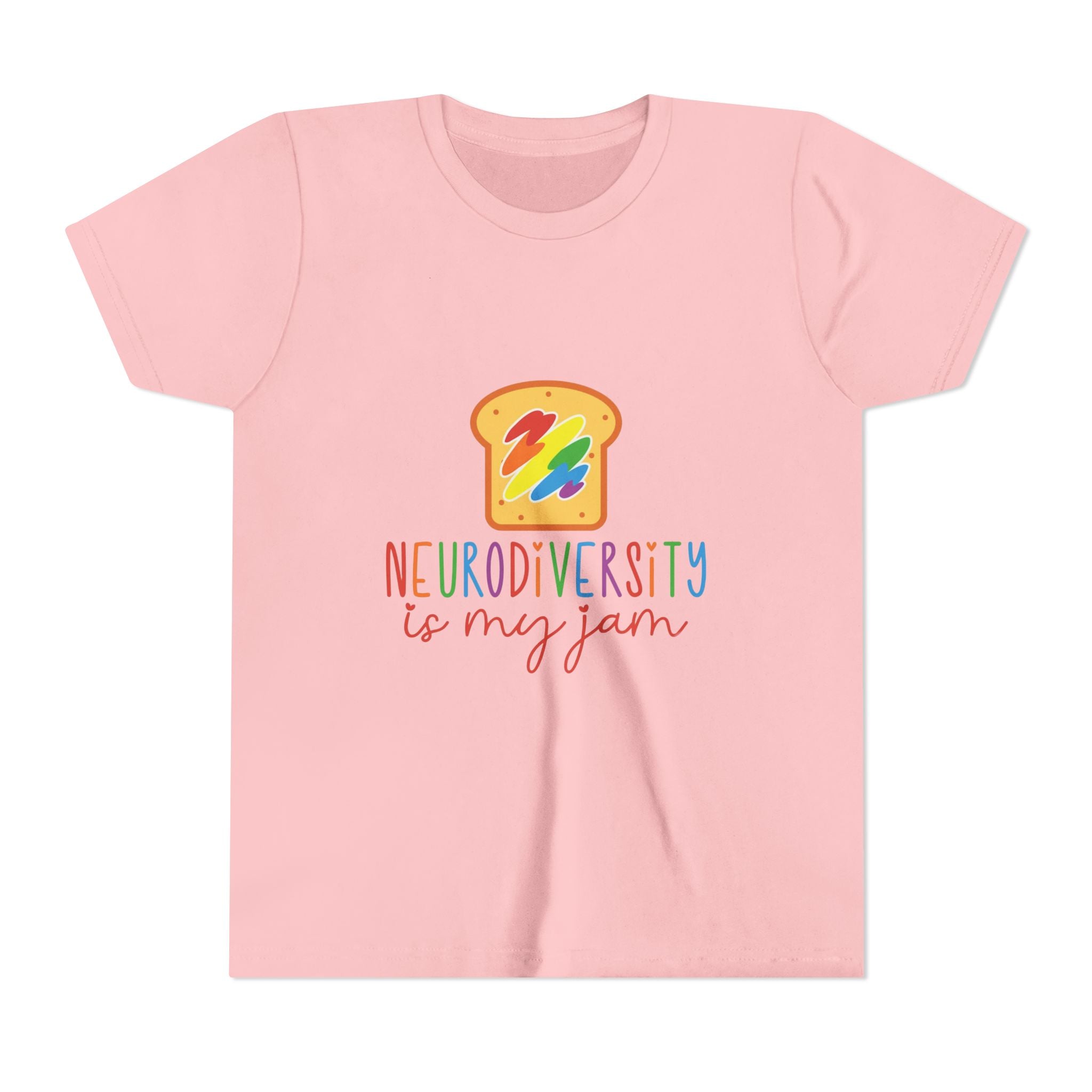 Youth Tee - "Neurodiversity Is My Jam" Rainbow Toast Graphic