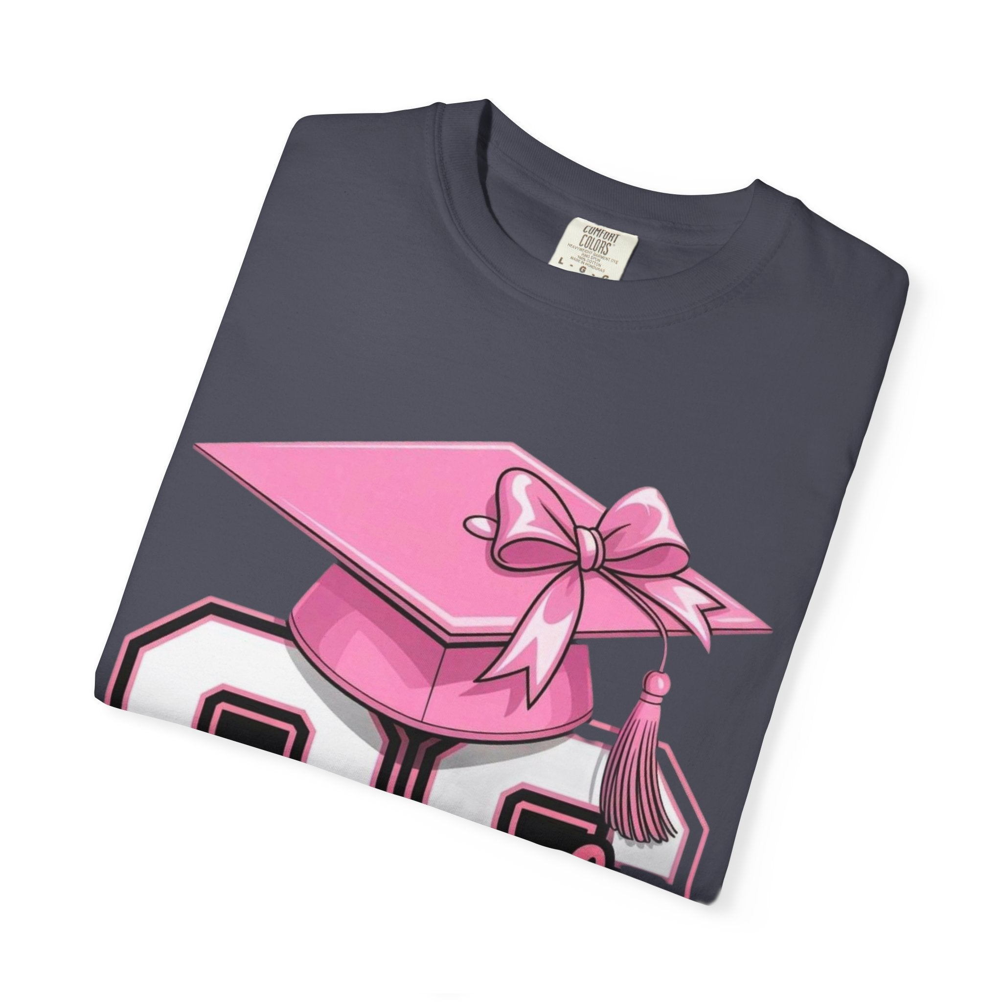 Class of 20 Graduation T-Shirt — Pink Cap & Tassel Senior Tee