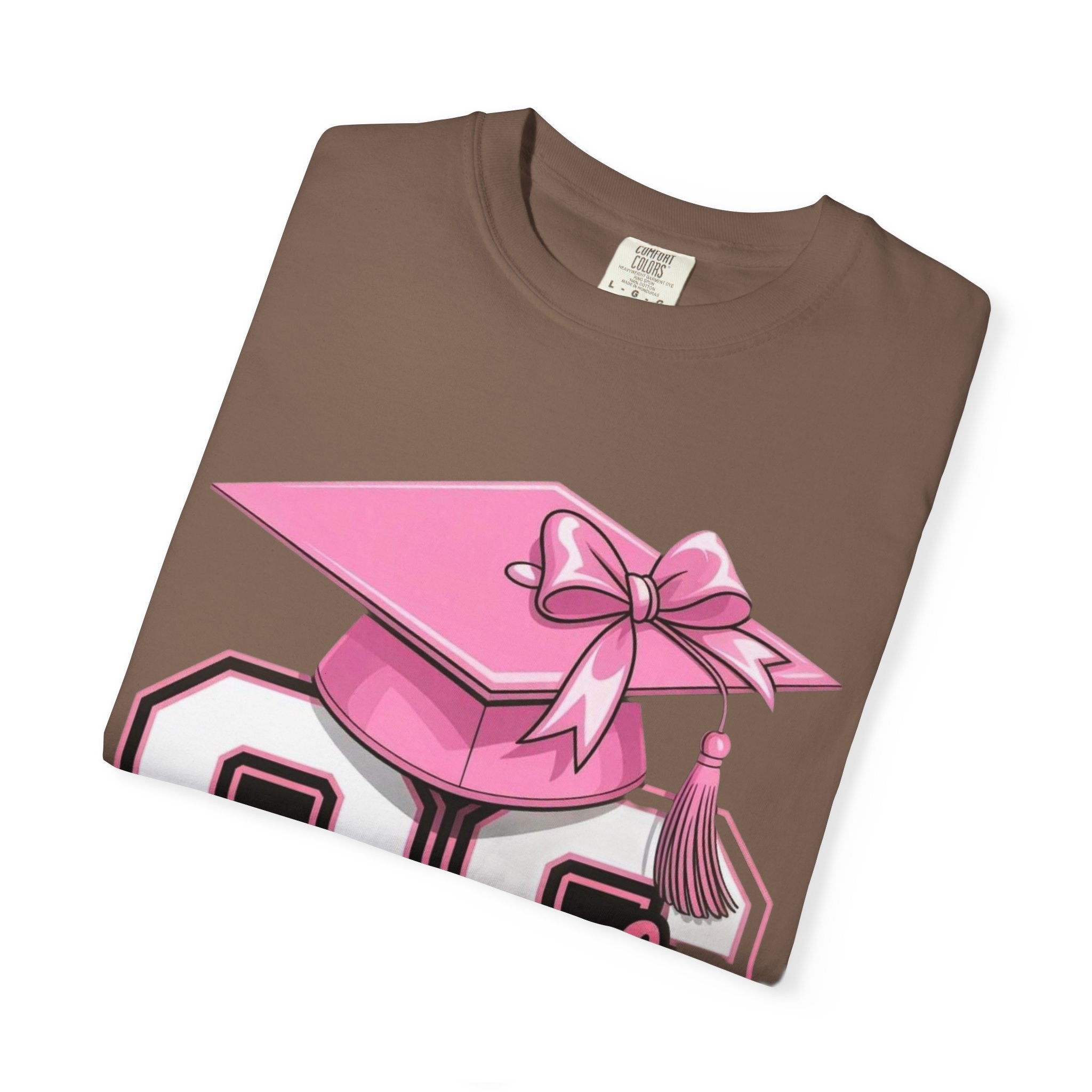 Class of 20 Graduation T-Shirt — Pink Cap & Tassel Senior Tee