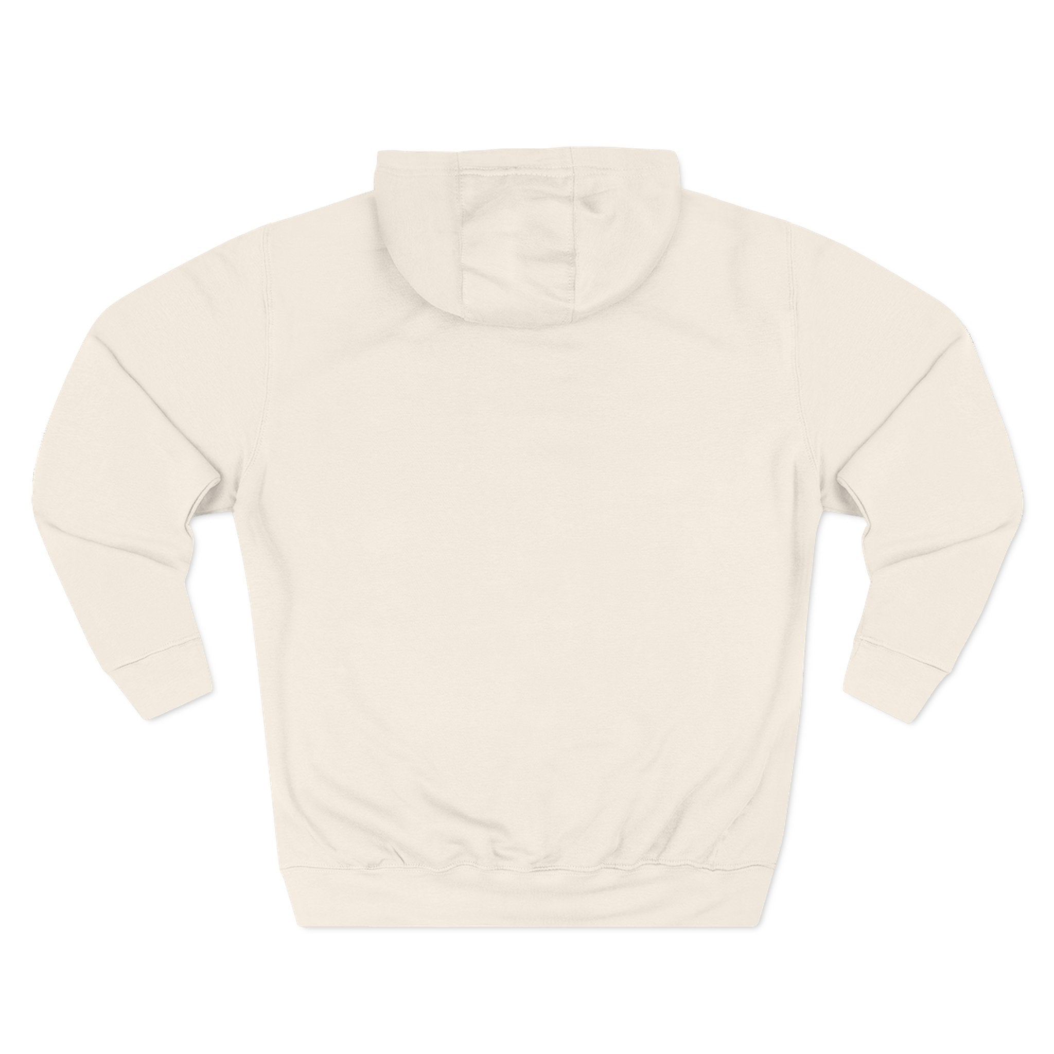 Blank White Hoodie — Customizable Three-Panel Fleece Pullover