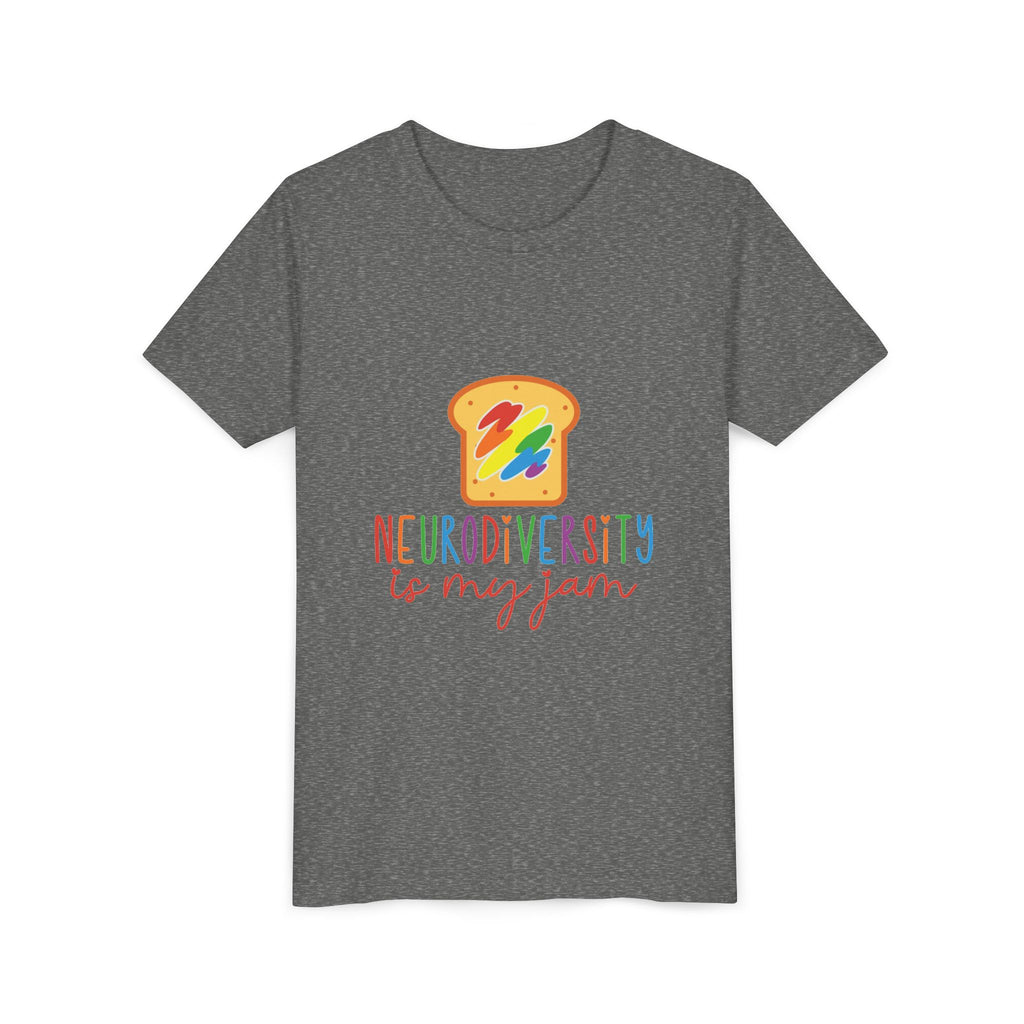 Youth Tee - "Neurodiversity Is My Jam" Rainbow Toast Graphic