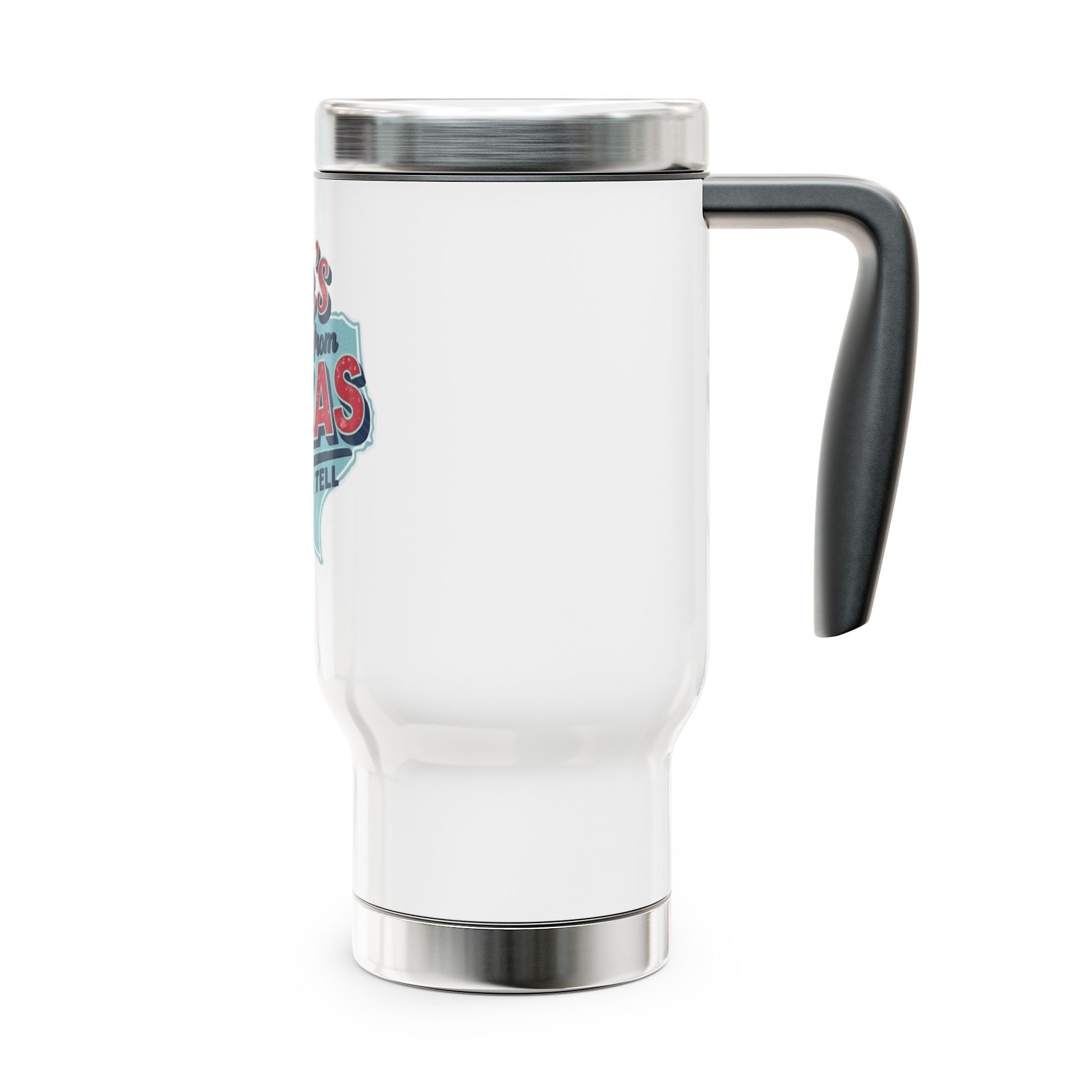 She's From Texas Travel Mug — 14oz Stainless Steel Insulated Tumbler with Handle