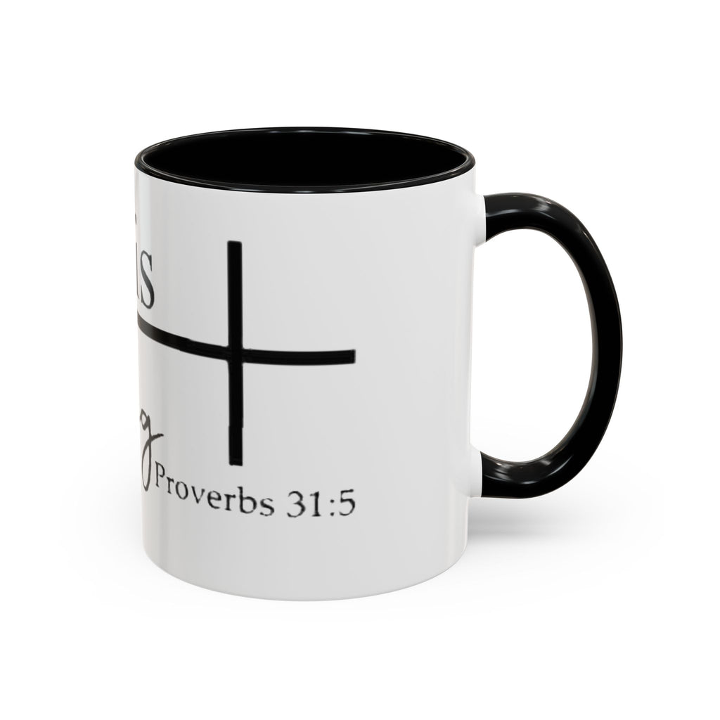 Proverbs 31:25 'She Is Strong' Accent Coffee Mug — Inspirational Christian Gift