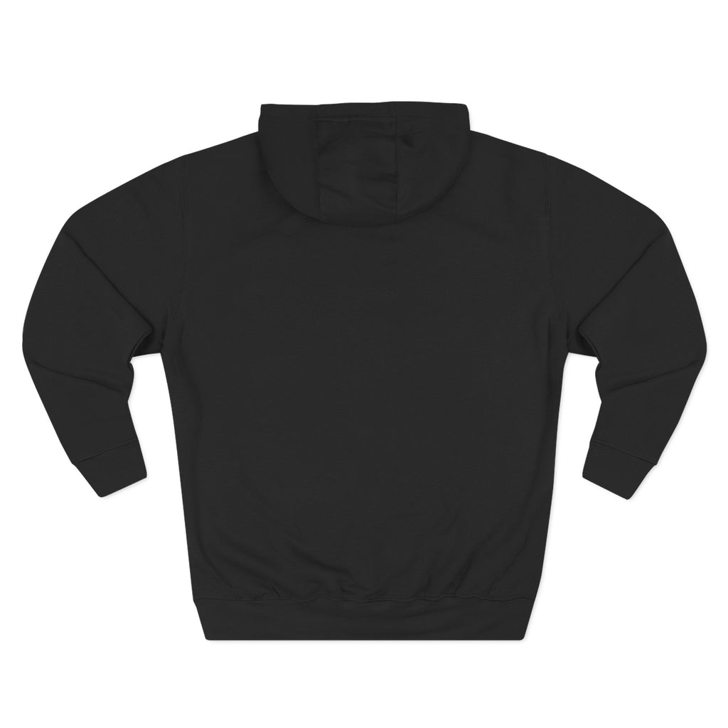 Blank White Hoodie — Customizable Three-Panel Fleece Pullover