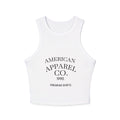 Women's USA Graphic Racer Tank Top — American Apparel Co. 1990 Crop
