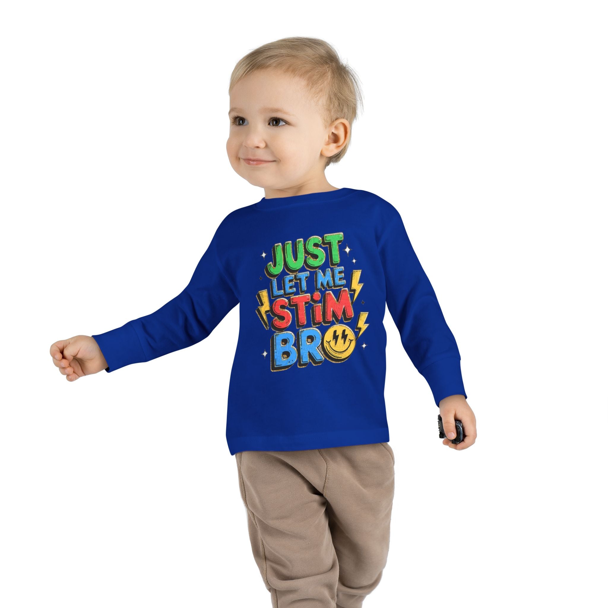 Just Let Me Stim Bro Toddler Long Sleeve Tee – Sensory-Friendly Autism Support Shirt