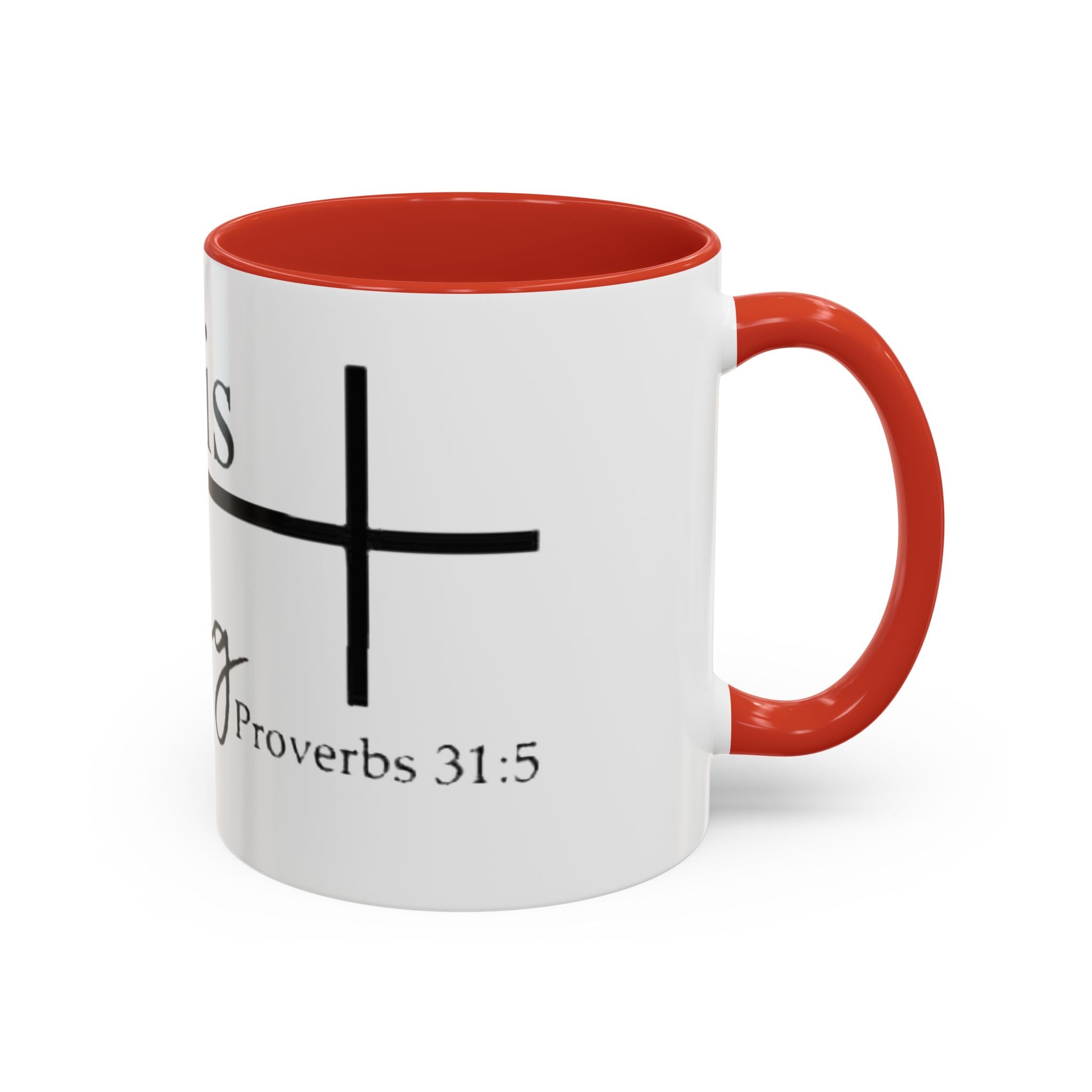 Proverbs 31:25 'She Is Strong' Accent Coffee Mug — Inspirational Christian Gift