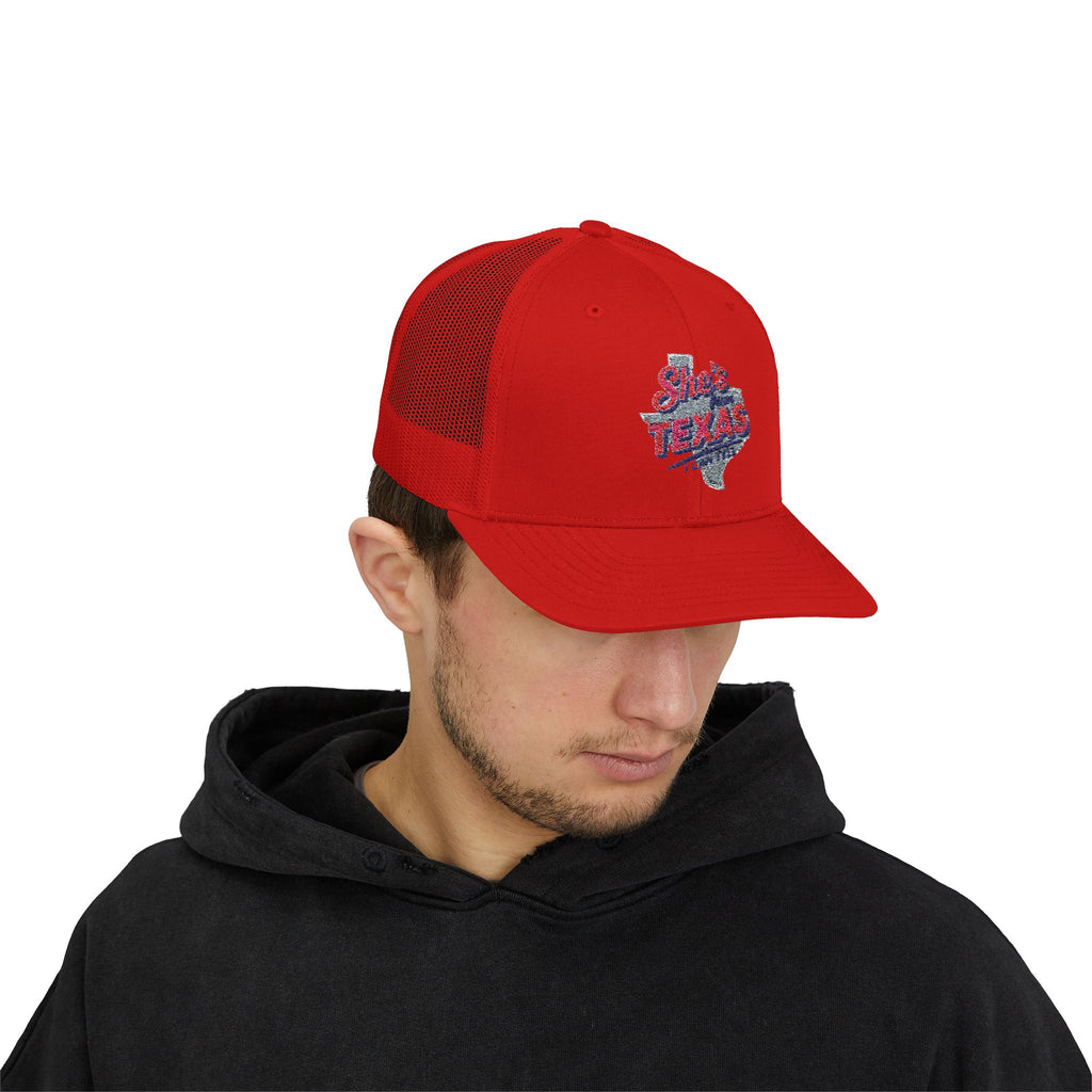 She's Texas Snapback Trucker Cap — Floral Texas State Logo Hat
