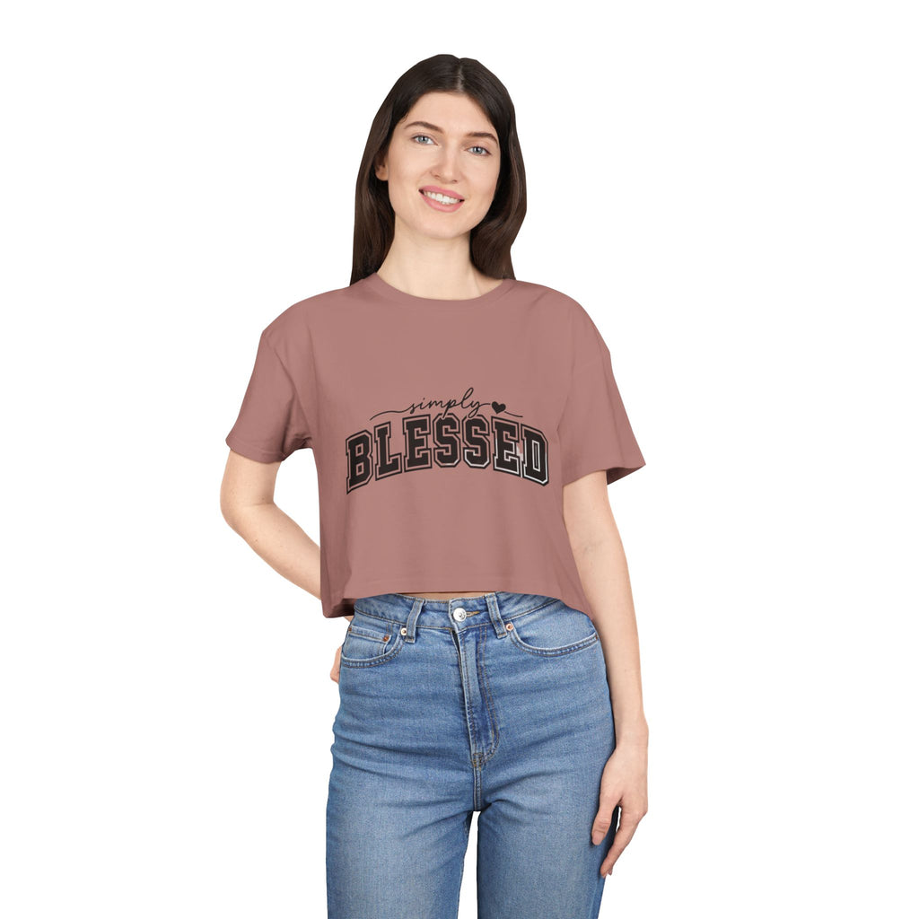 Simply Blessed Crop Tee — Women's Spiritual Casual Top