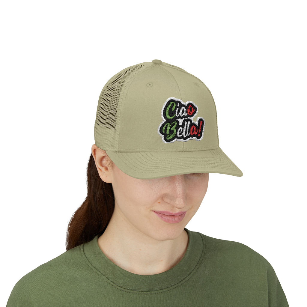 Ciao Bello Trucker Cap – Retro Italian Phrase Snapback