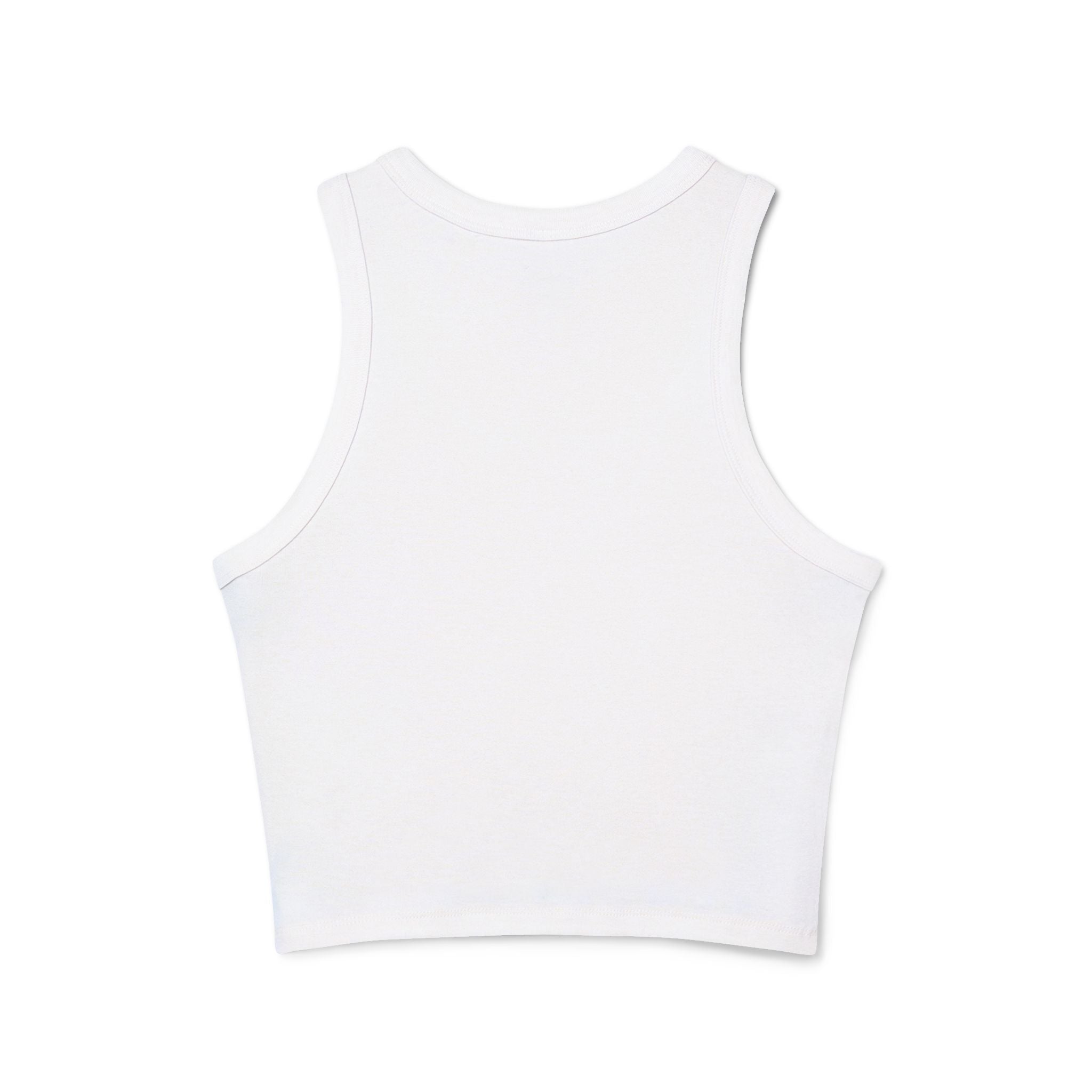 Racer Tank Top — "I'm So Mentally Stable, It's Insane!" Graphic Crop Tank