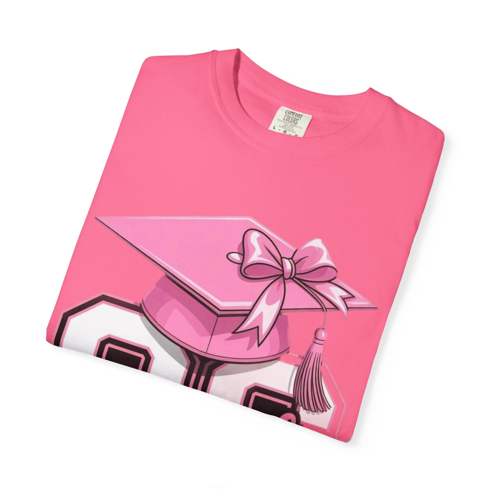 Class of 20 Graduation T-Shirt — Pink Cap & Tassel Senior Tee