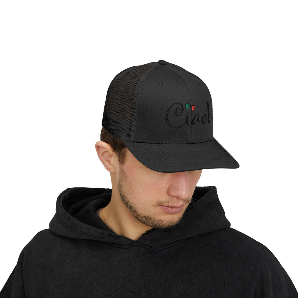 Ciao! Italian Flag Heart Snapback Cap