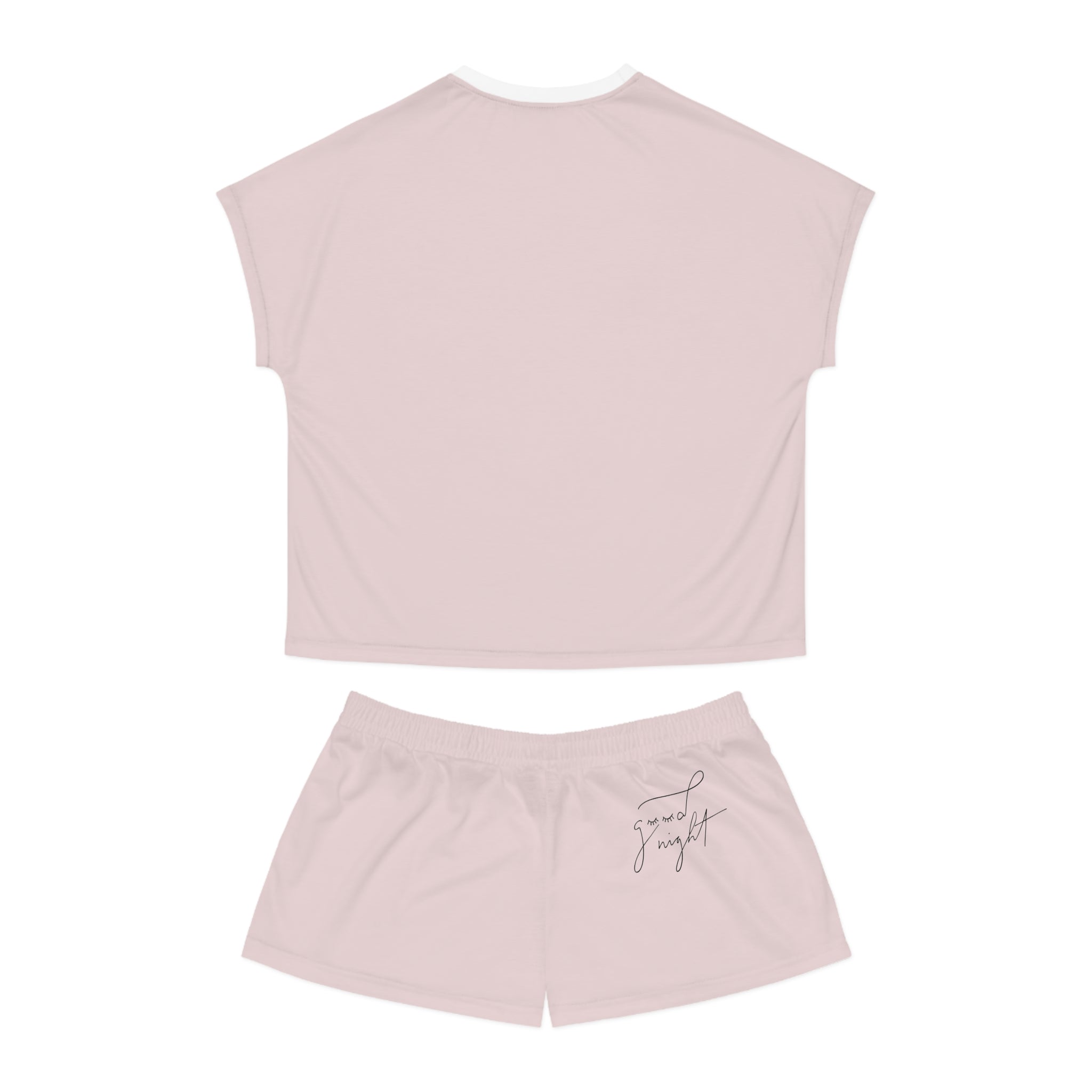 Women's 'Time to Sleep' Pajama Set - Pink Short Lounge PJs