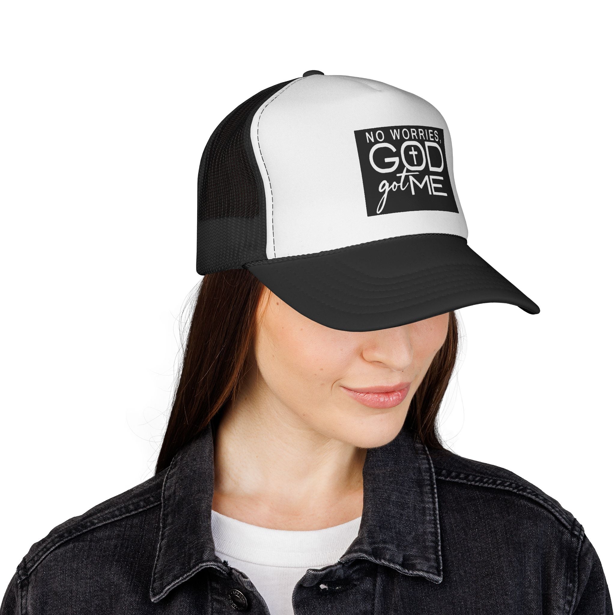No Worries God Got Me Trucker Cap