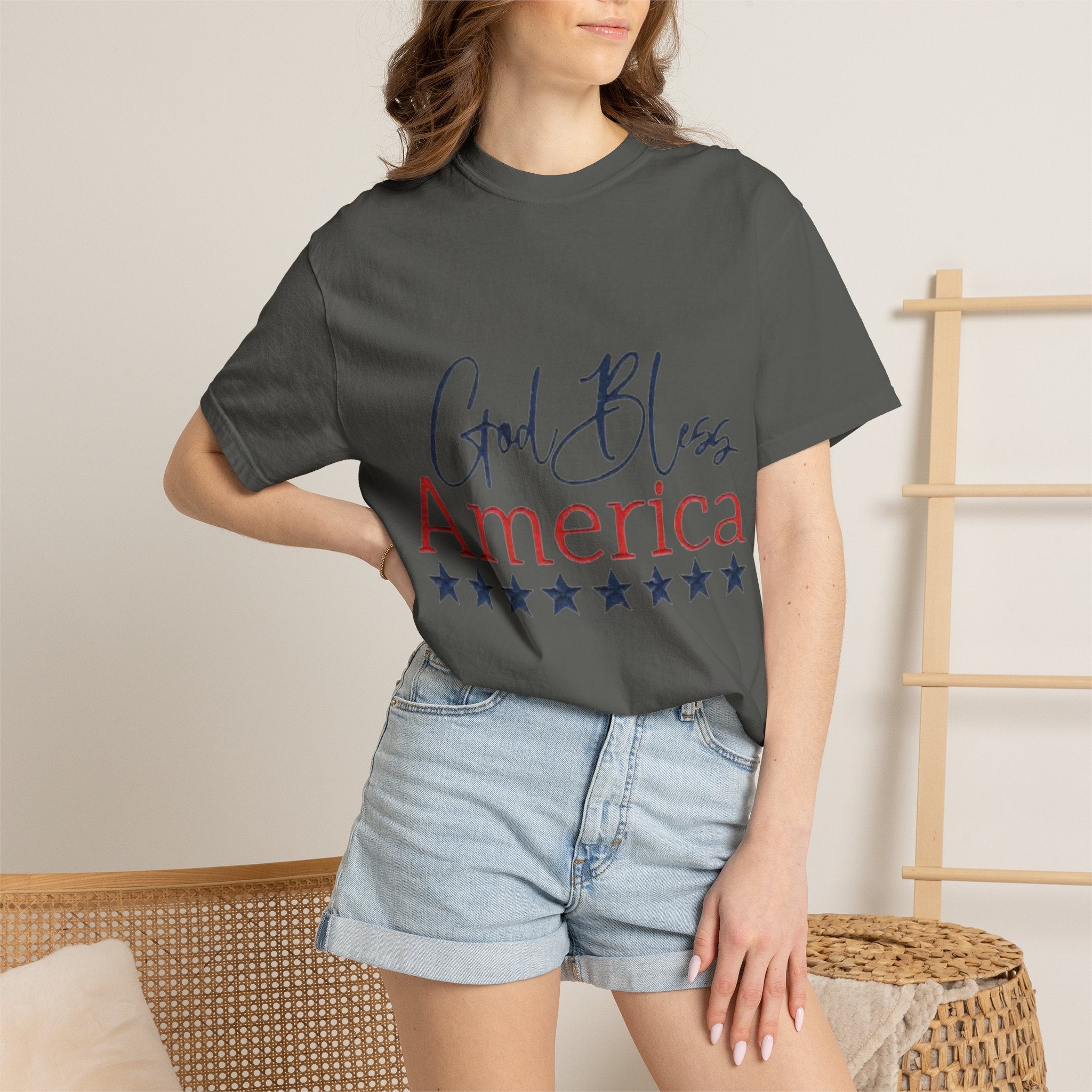 God Bless America T-Shirt — Patriotic Stars Tee for 4th of July