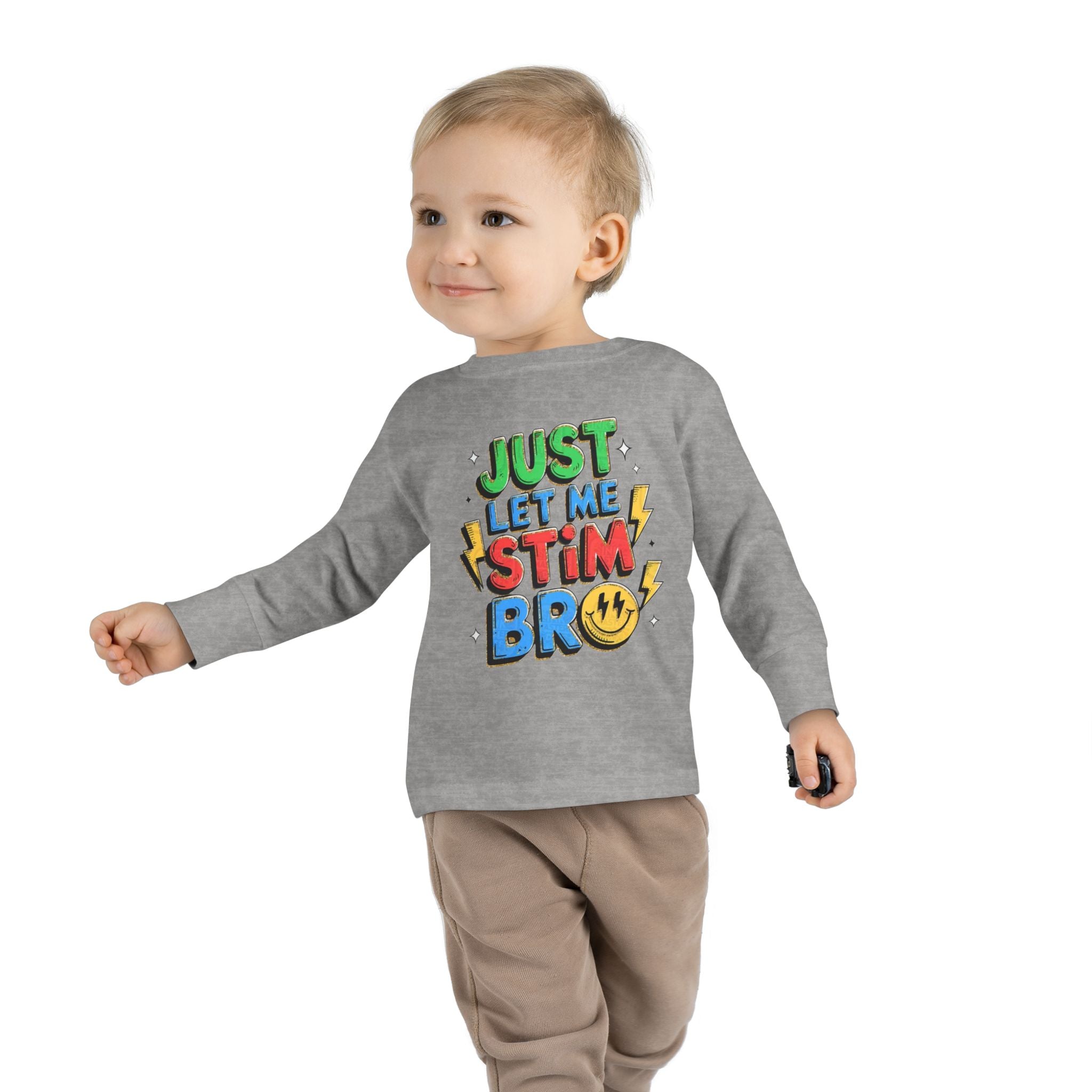 Just Let Me Stim Bro Toddler Long Sleeve Tee – Sensory-Friendly Autism Support Shirt