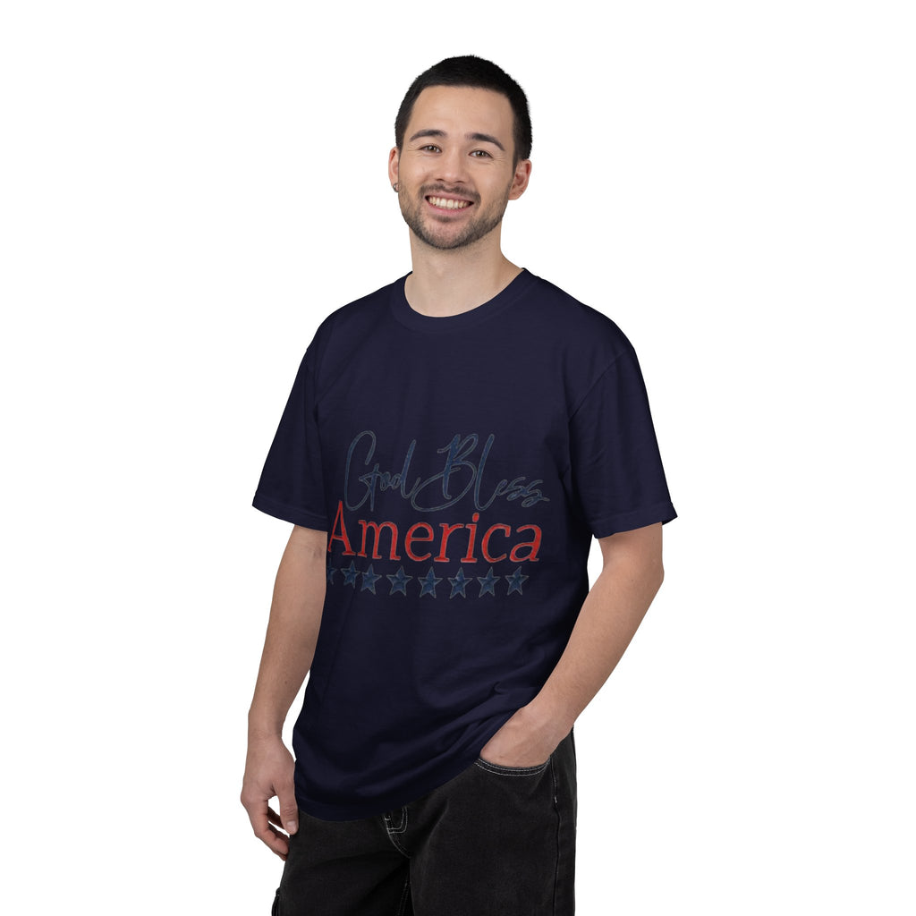 God Bless America T-Shirt — Patriotic Stars Tee for 4th of July
