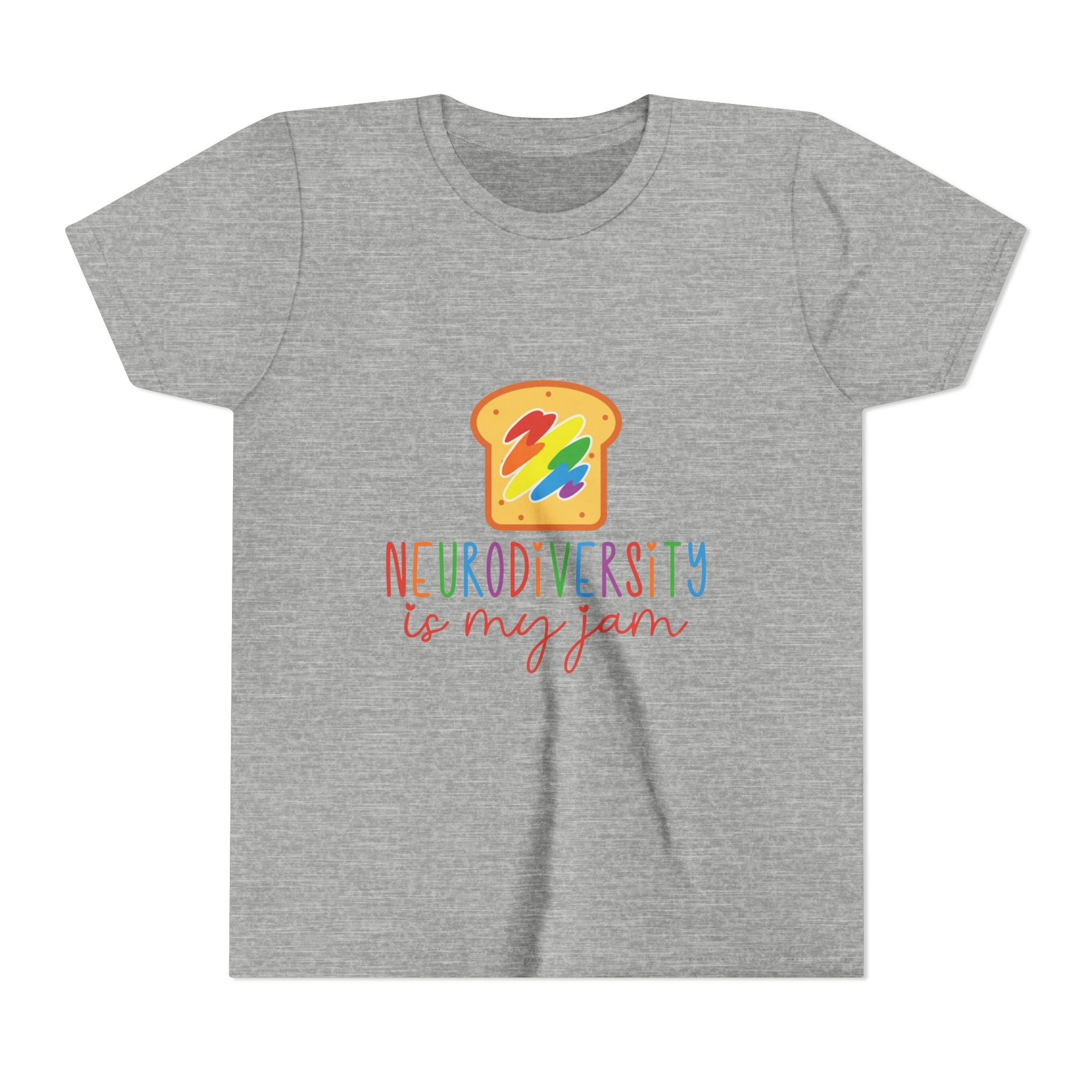 Youth Tee - "Neurodiversity Is My Jam" Rainbow Toast Graphic