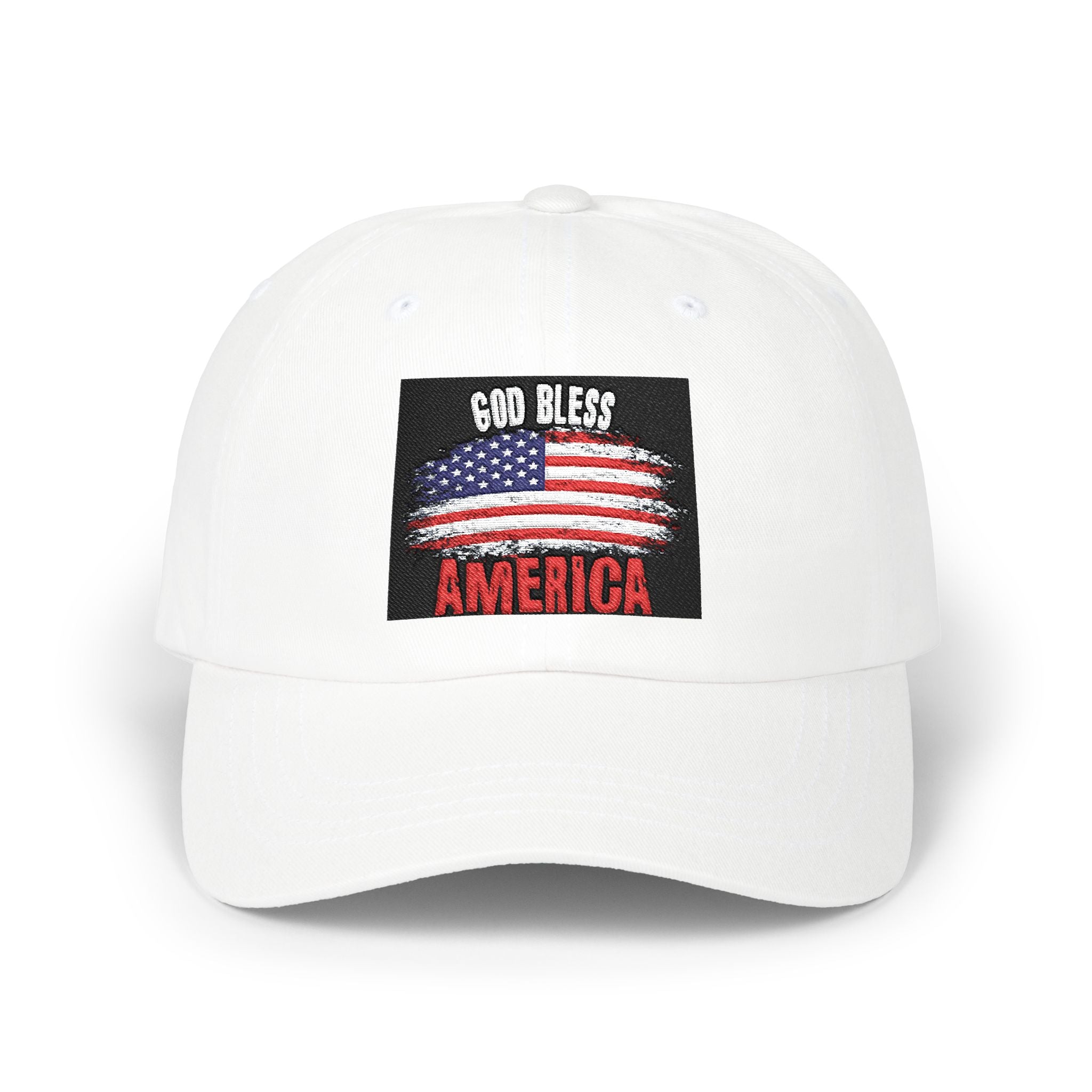 God Bless America Dad Cap - Embroidered USA Flag Patriotic Baseball Hat