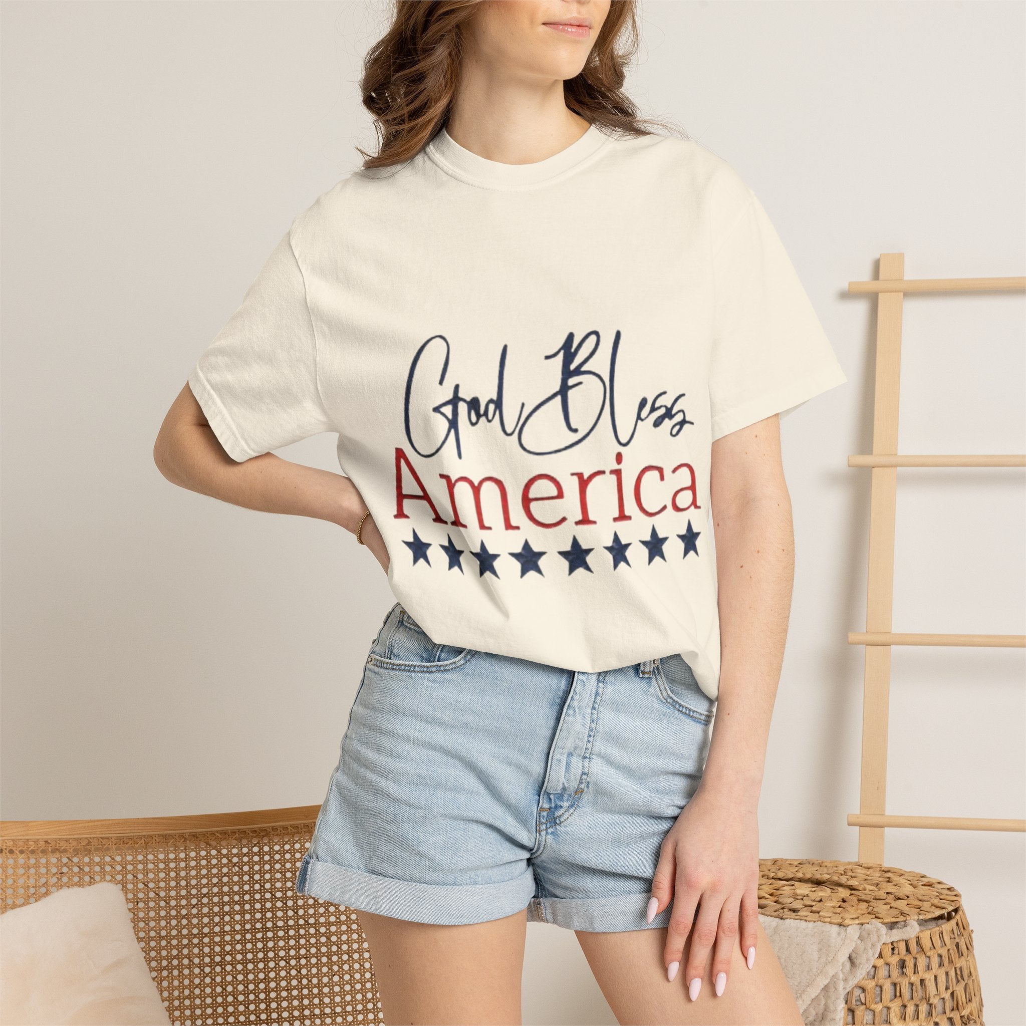 God Bless America T-Shirt — Patriotic Stars Tee for 4th of July