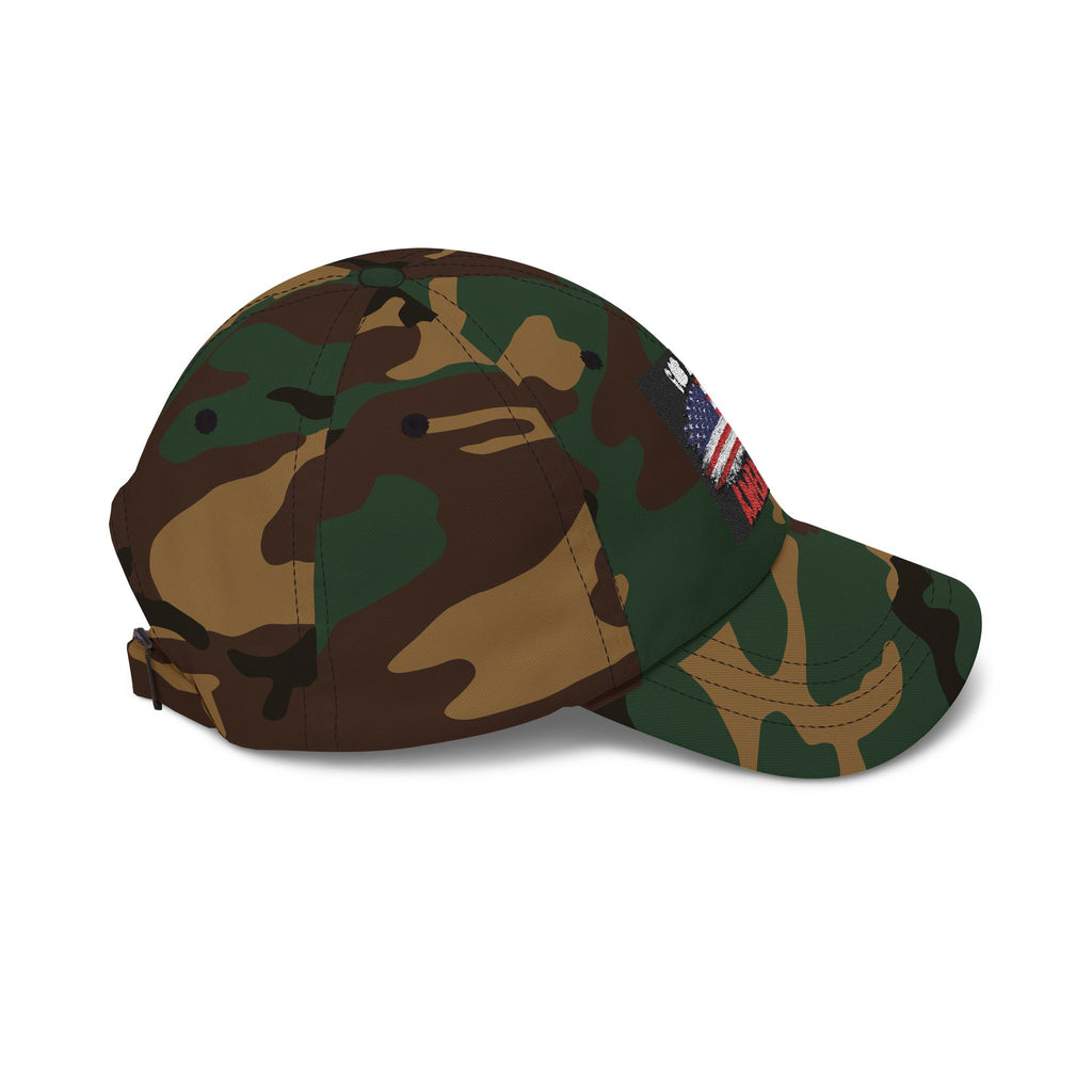 God Bless America Dad Cap - Embroidered USA Flag Patriotic Baseball Hat