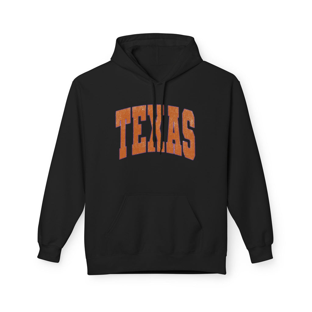 Texas Arch Hoodie — Vintage burnt orange college pullover