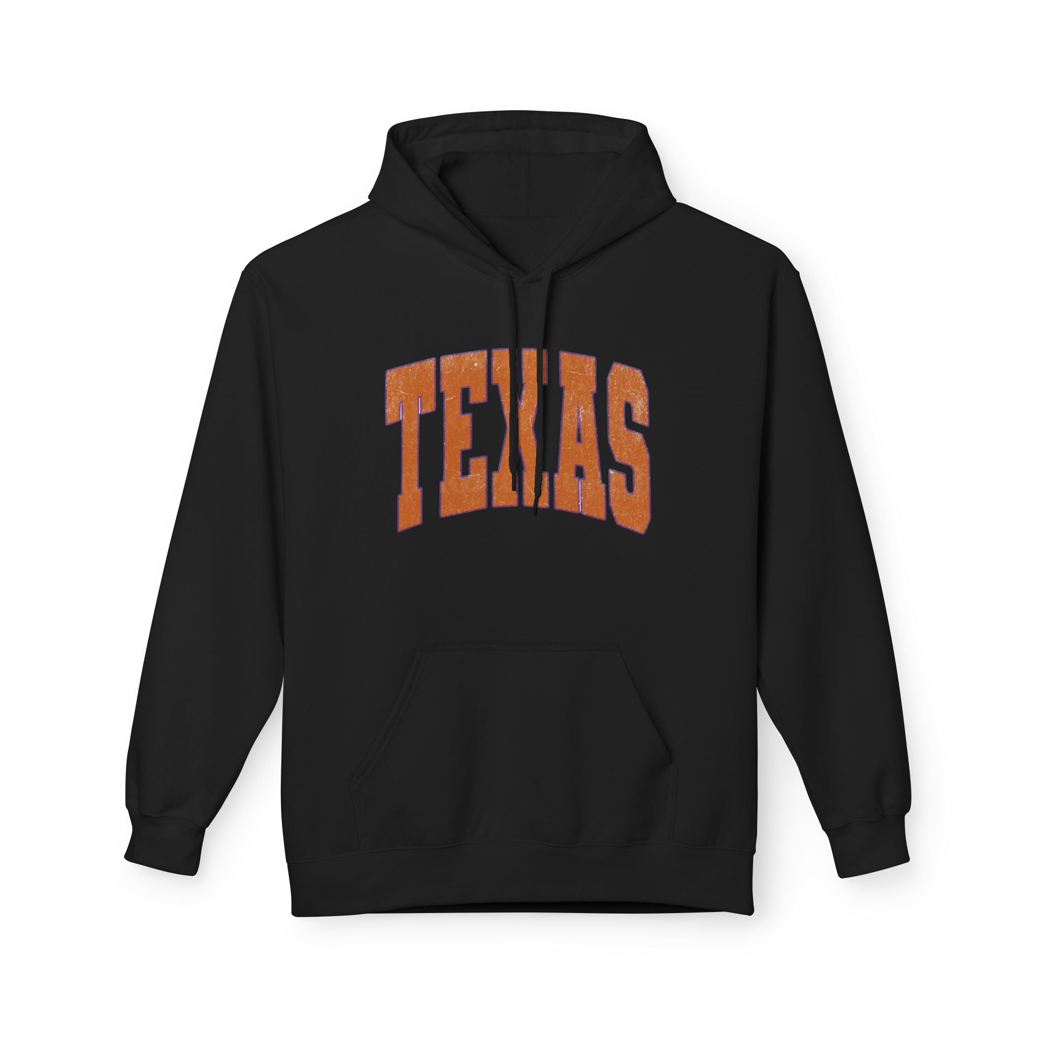 Texas Arch Hoodie — Vintage burnt orange college pullover