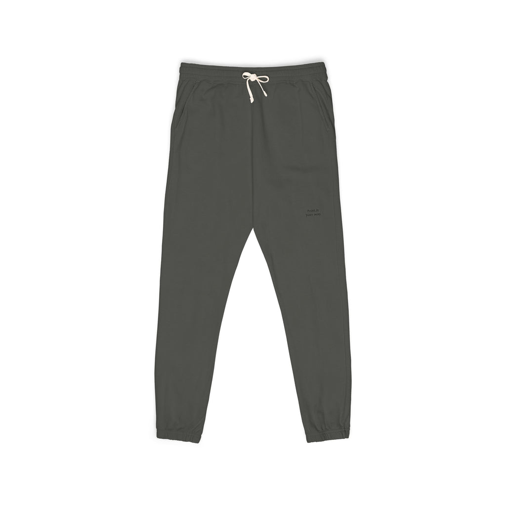 Garment-Dyed Fleece Sweatpants — Minimal Embroidered Joggers