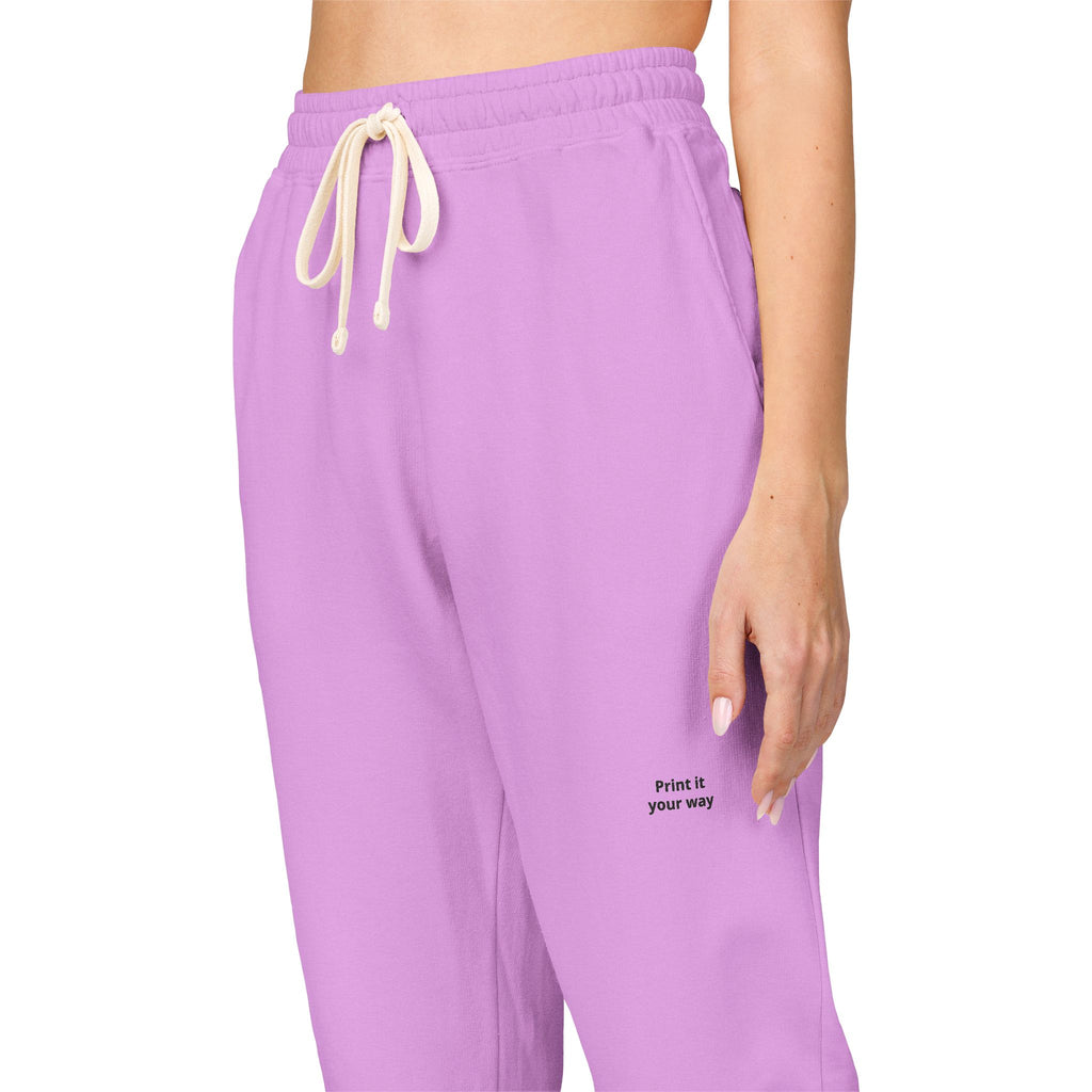 Garment-Dyed Fleece Sweatpants — Minimal Embroidered Joggers