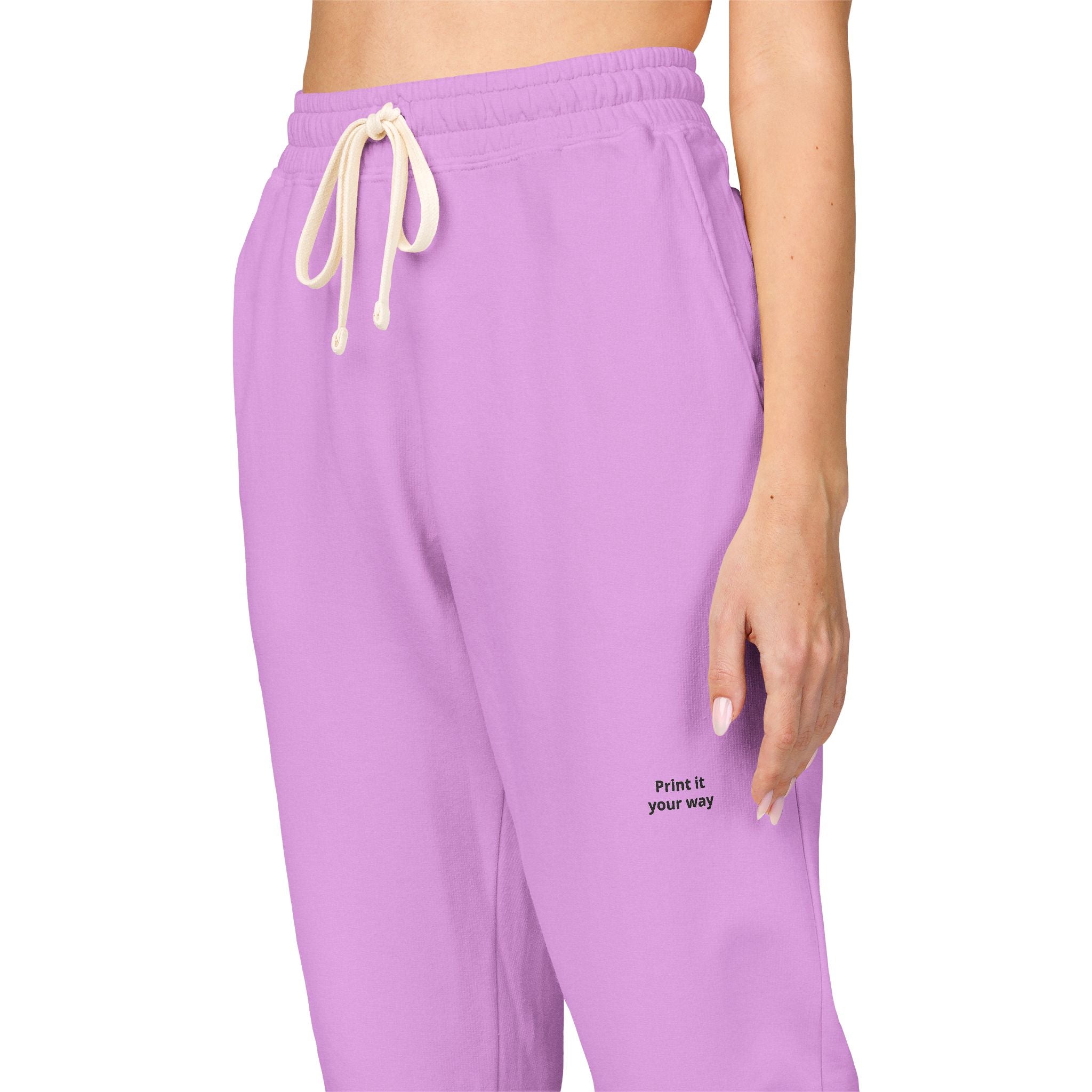 Garment-Dyed Fleece Sweatpants — Minimal Embroidered Joggers