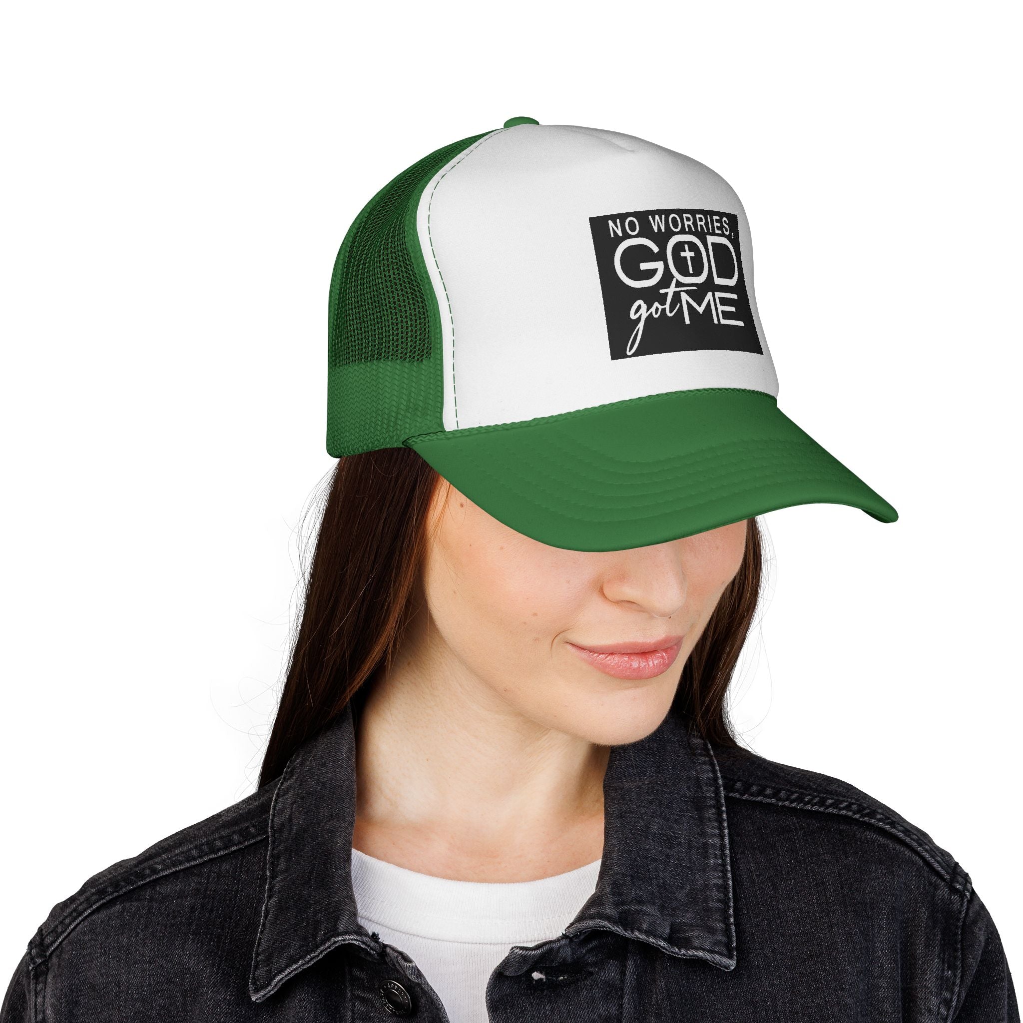 No Worries God Got Me Trucker Cap
