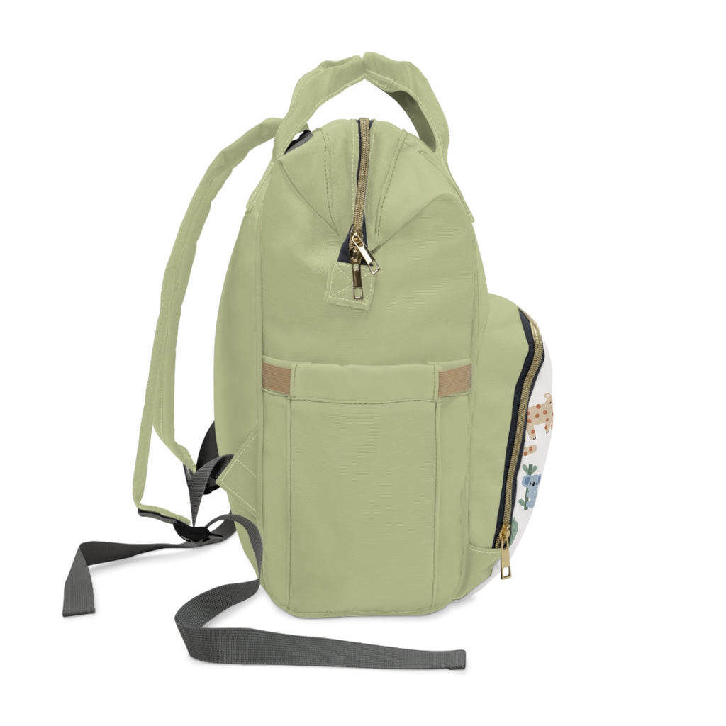 Dino Hello Multifunctional Diaper Backpack — Cute Jungle Baby Bag with Changing Station