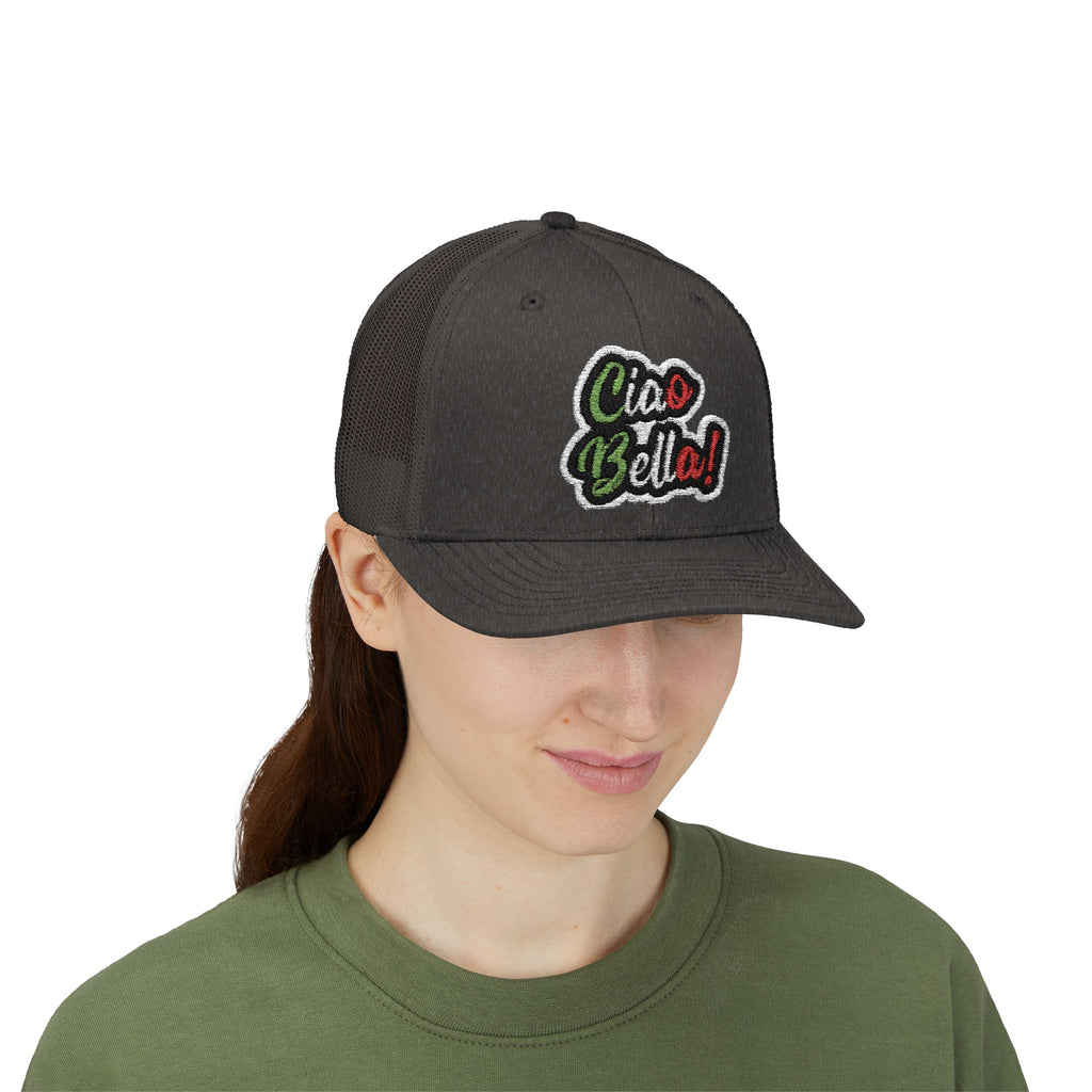Ciao Bello Trucker Cap – Retro Italian Phrase Snapback