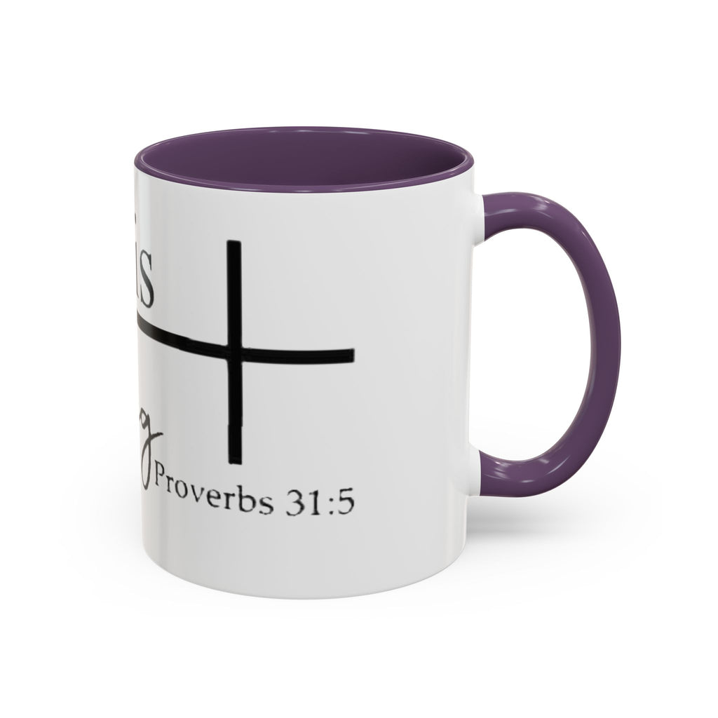 Proverbs 31:25 'She Is Strong' Accent Coffee Mug — Inspirational Christian Gift